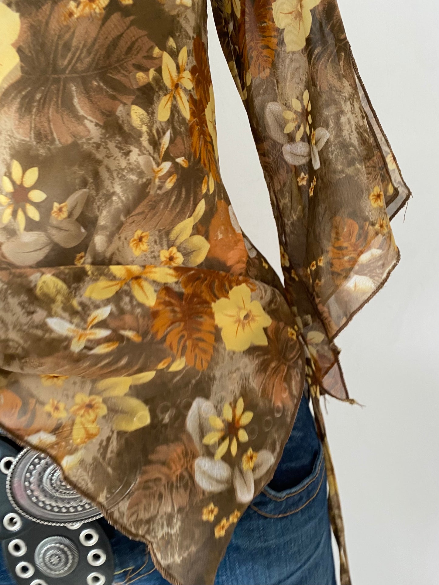 Boho chic asymmetrical blouse