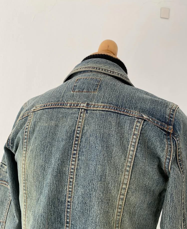 Focused cargo waist jean jacket