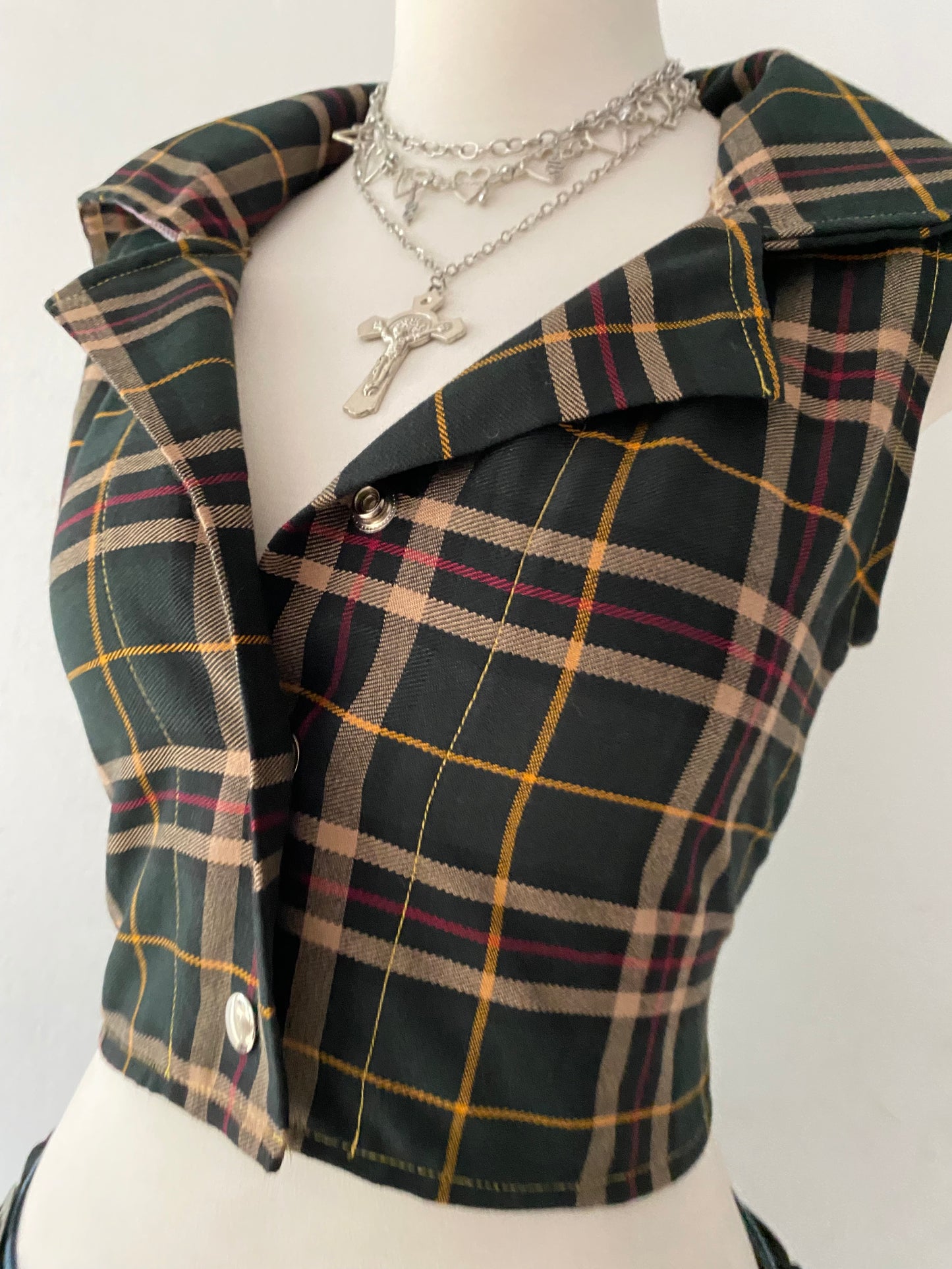 Plaid waistcoat