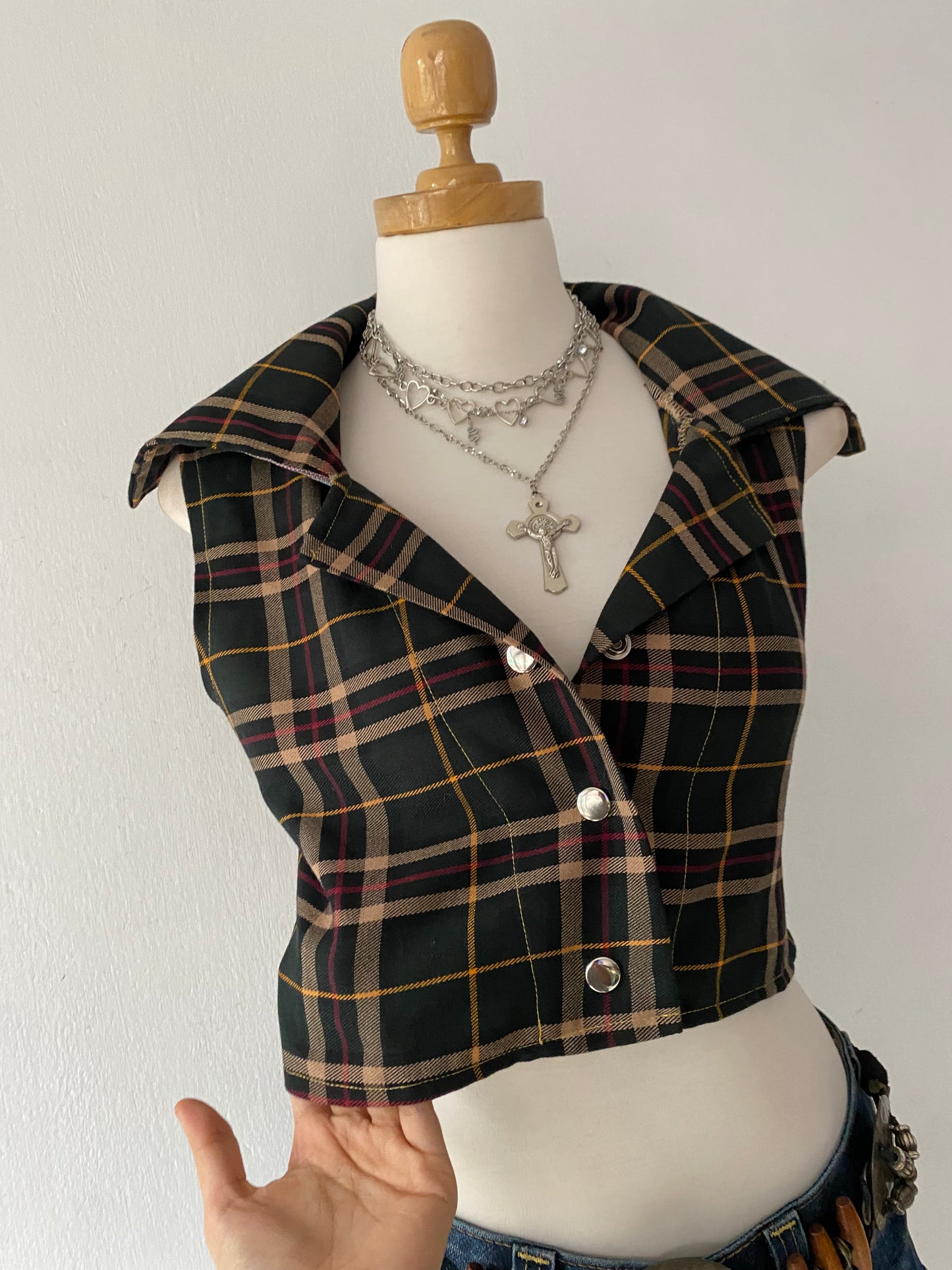 Plaid waistcoat