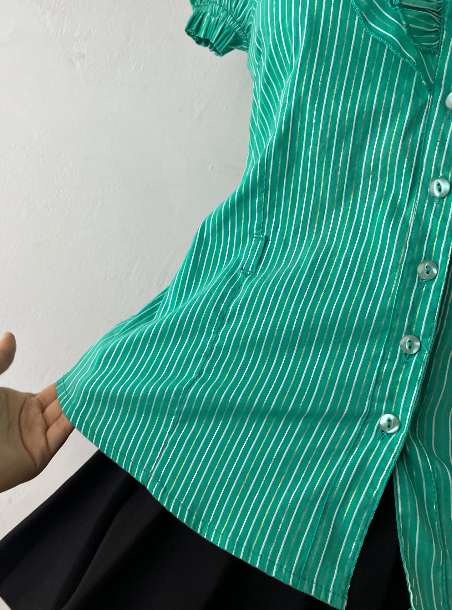 Siren office striped blouse