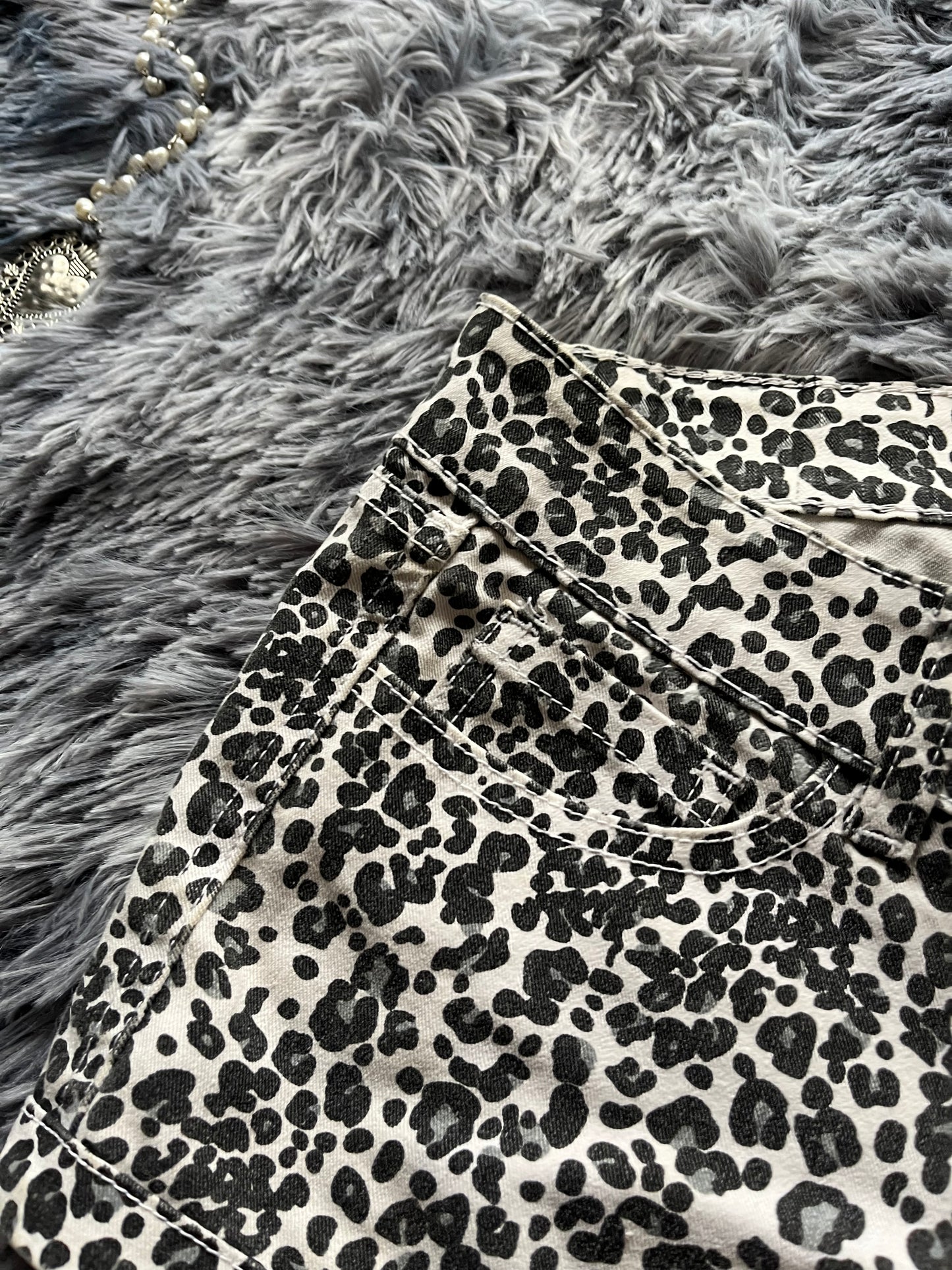 cheetah print y2k mini short