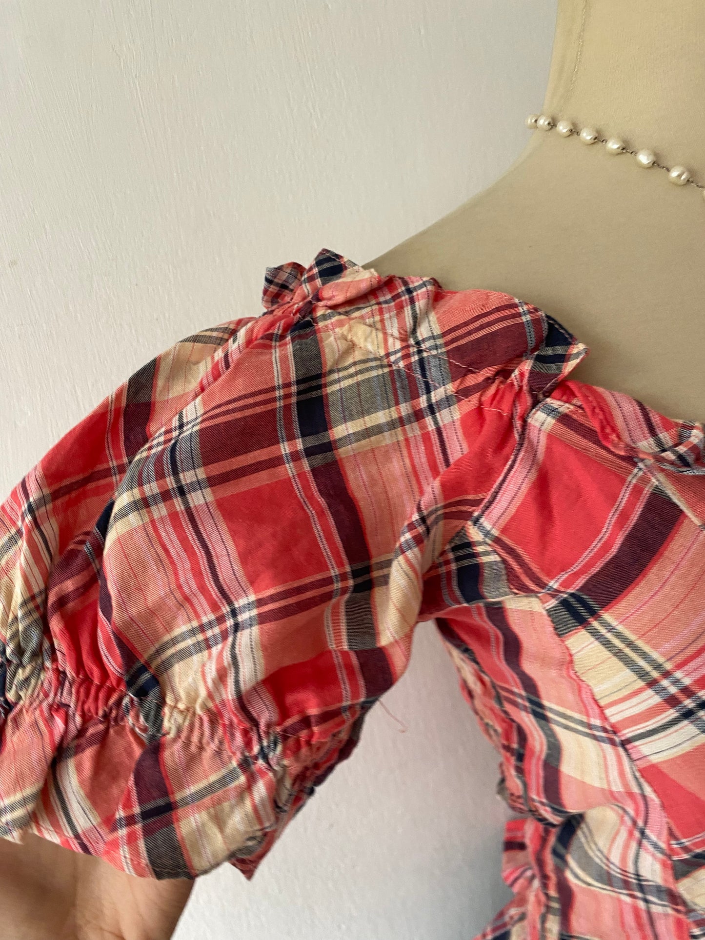 Checkered corset top