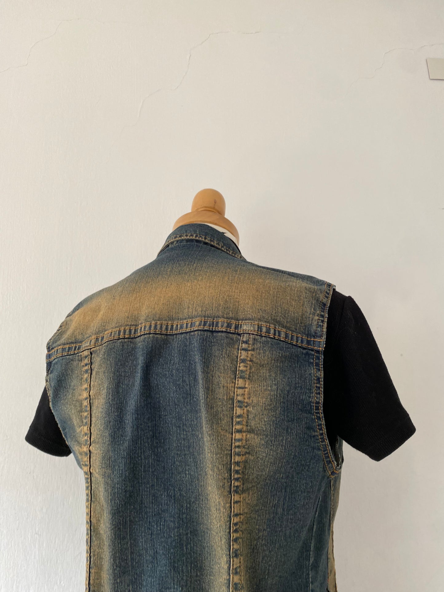 Vest jean grunge