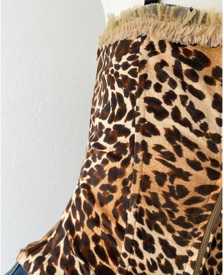 Cheetah print corset