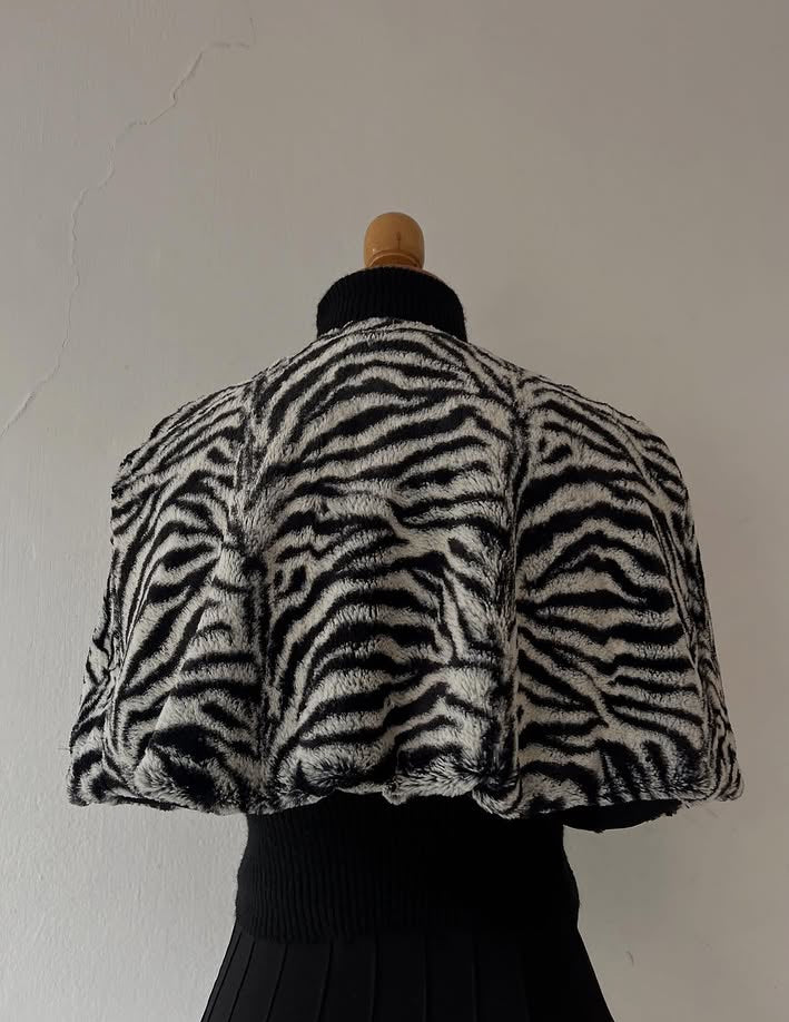 Animal print teddy cardigan