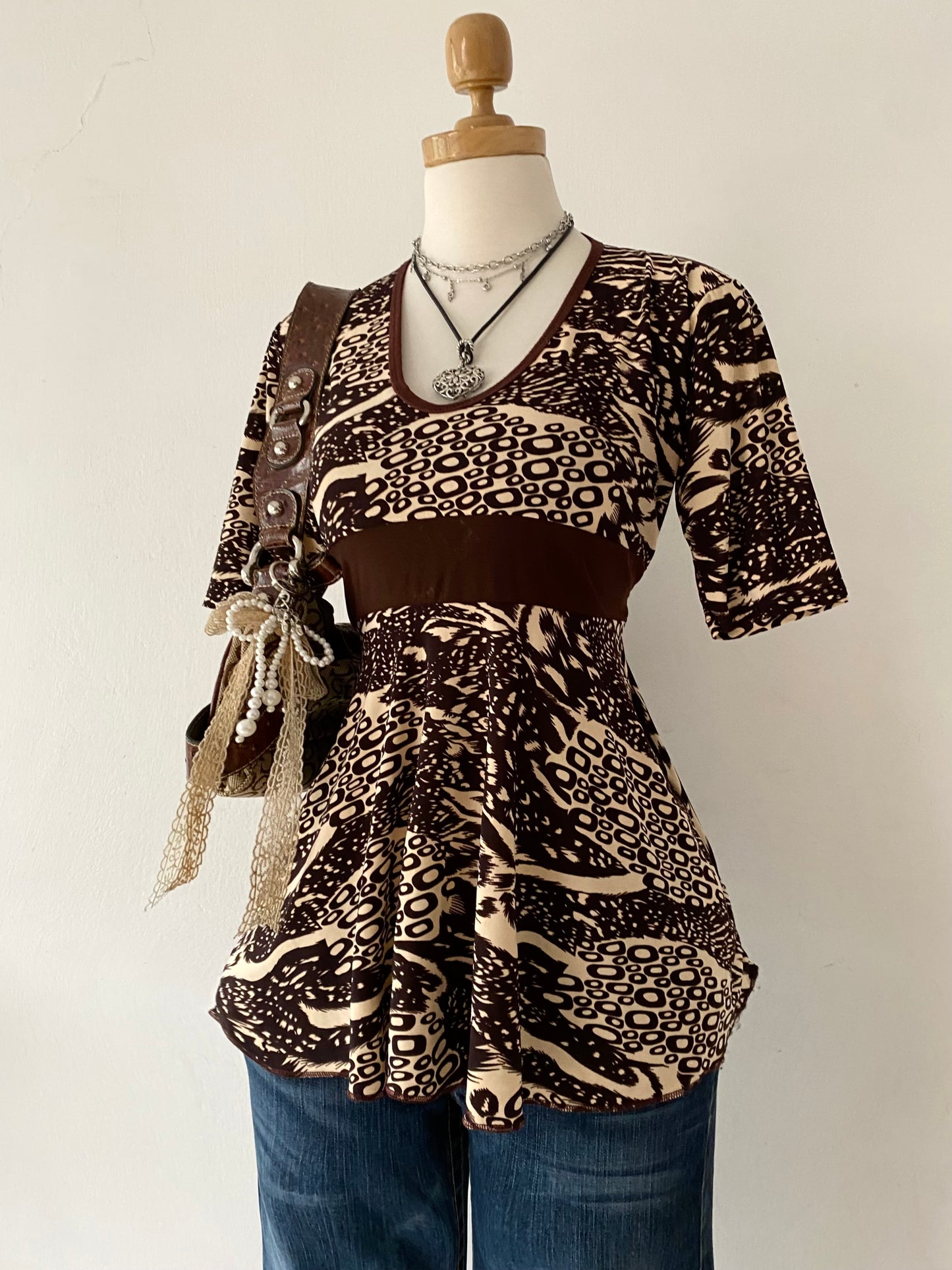 Y2k top with back tie