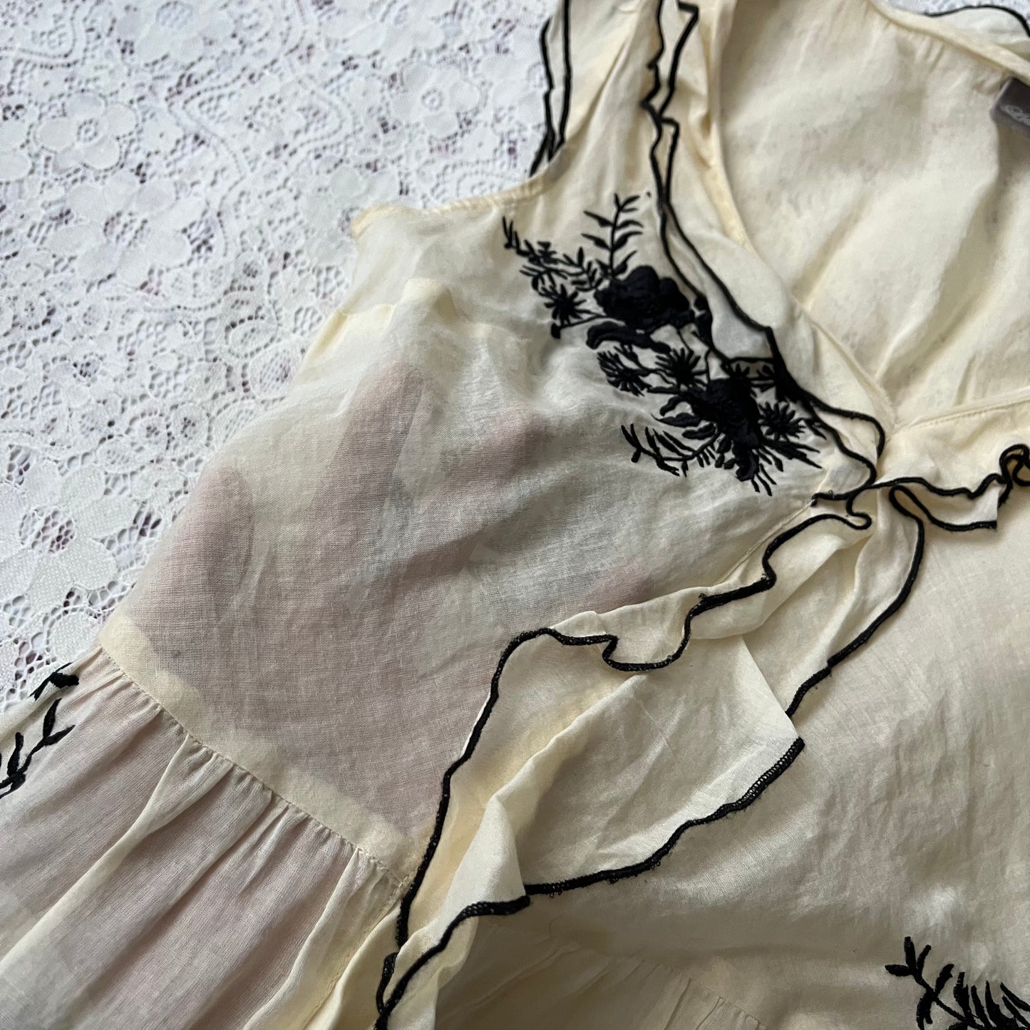 Chiffon coquette top