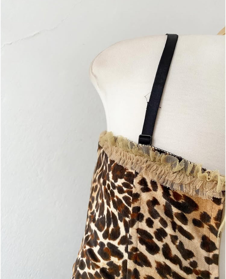 Cheetah print corset