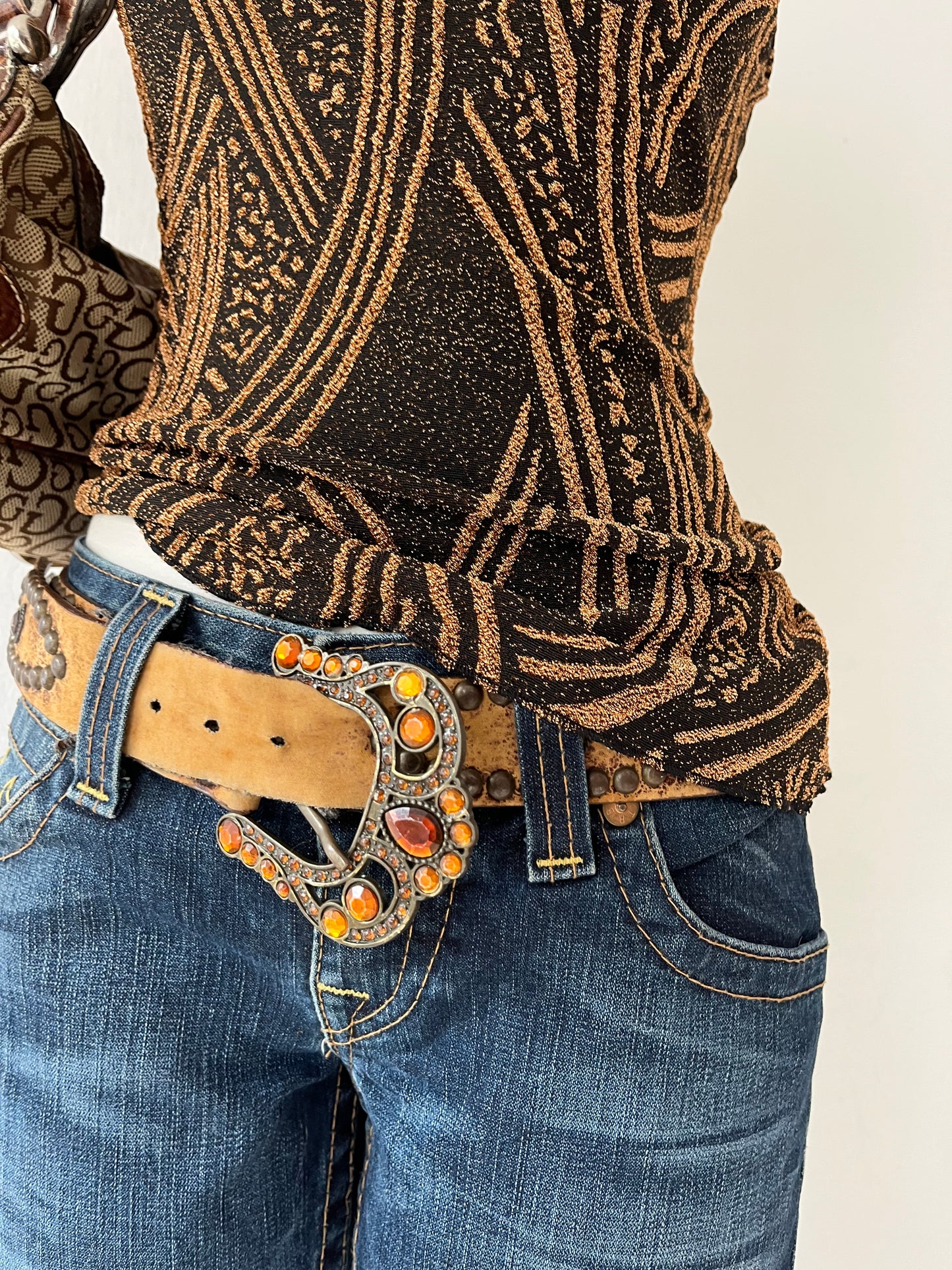 Adorable black and brown top