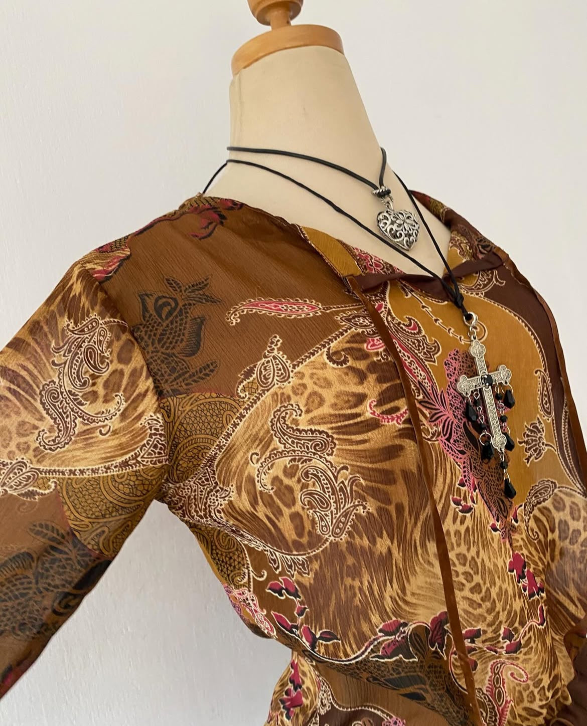 Camel boho chic blouse