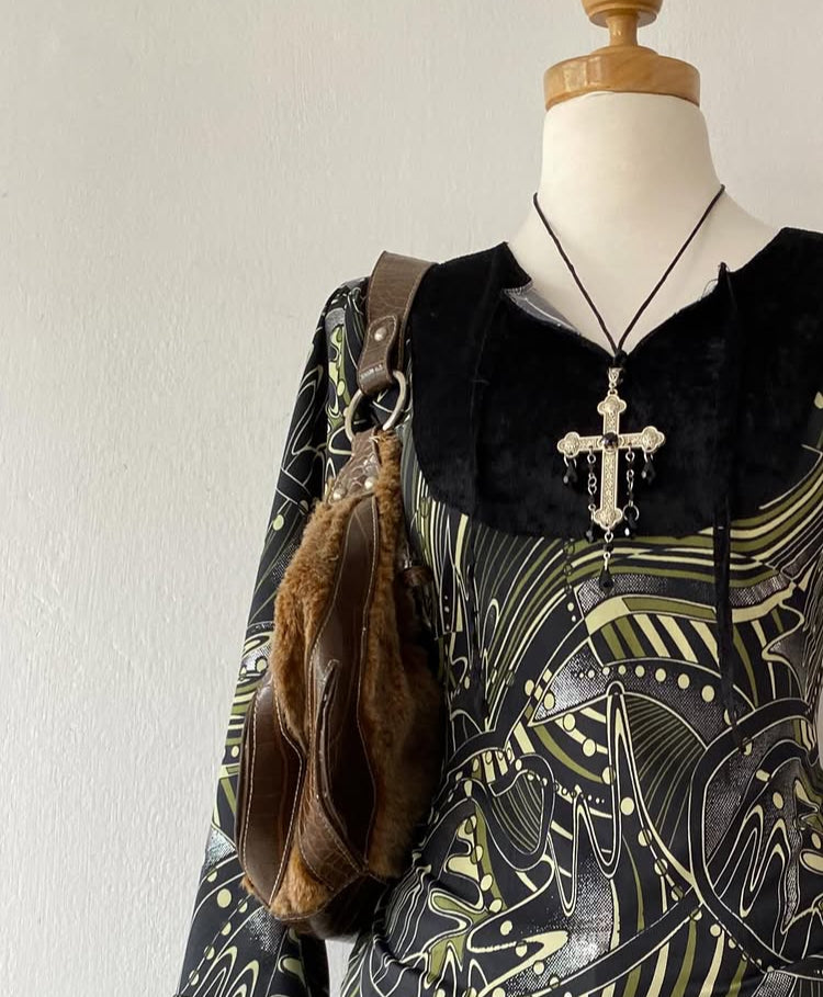 Bell-sleeved top