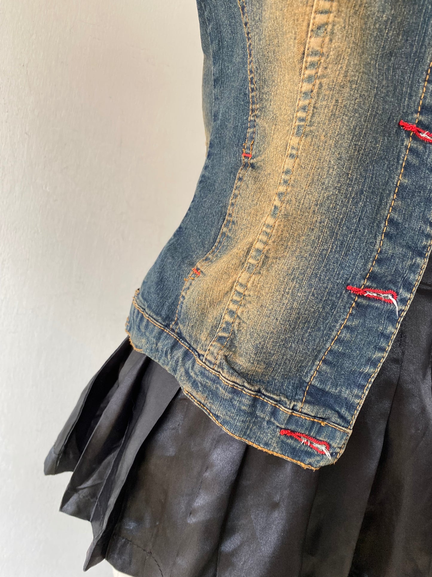 Vest jean grunge