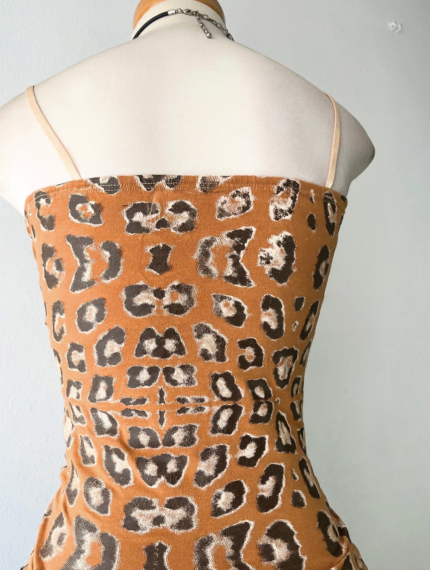 Coquette top animal print with bow