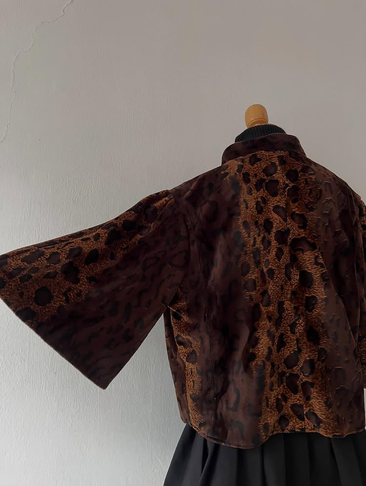 Cheetah print cardigan