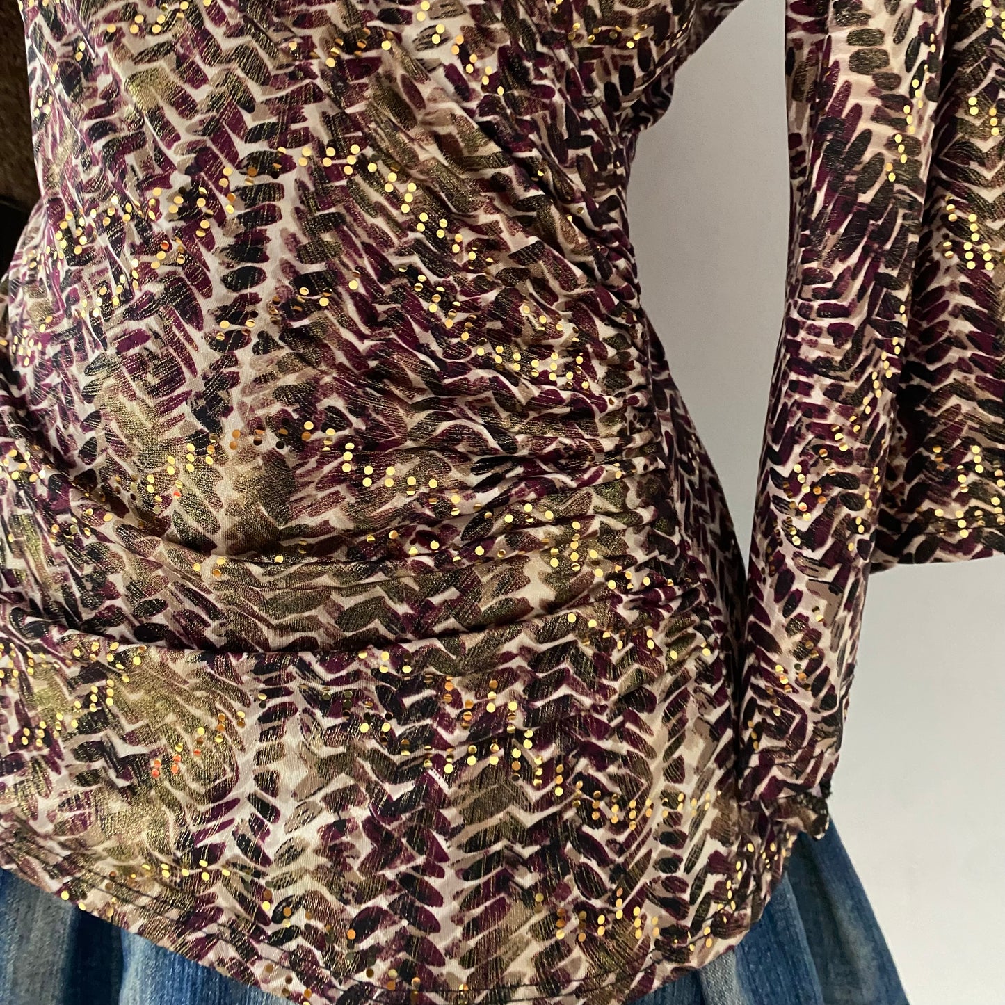 Iridescent crossover top