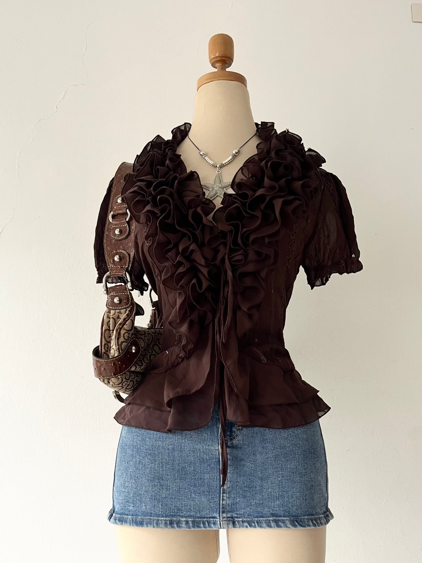 Adorable brown blouse