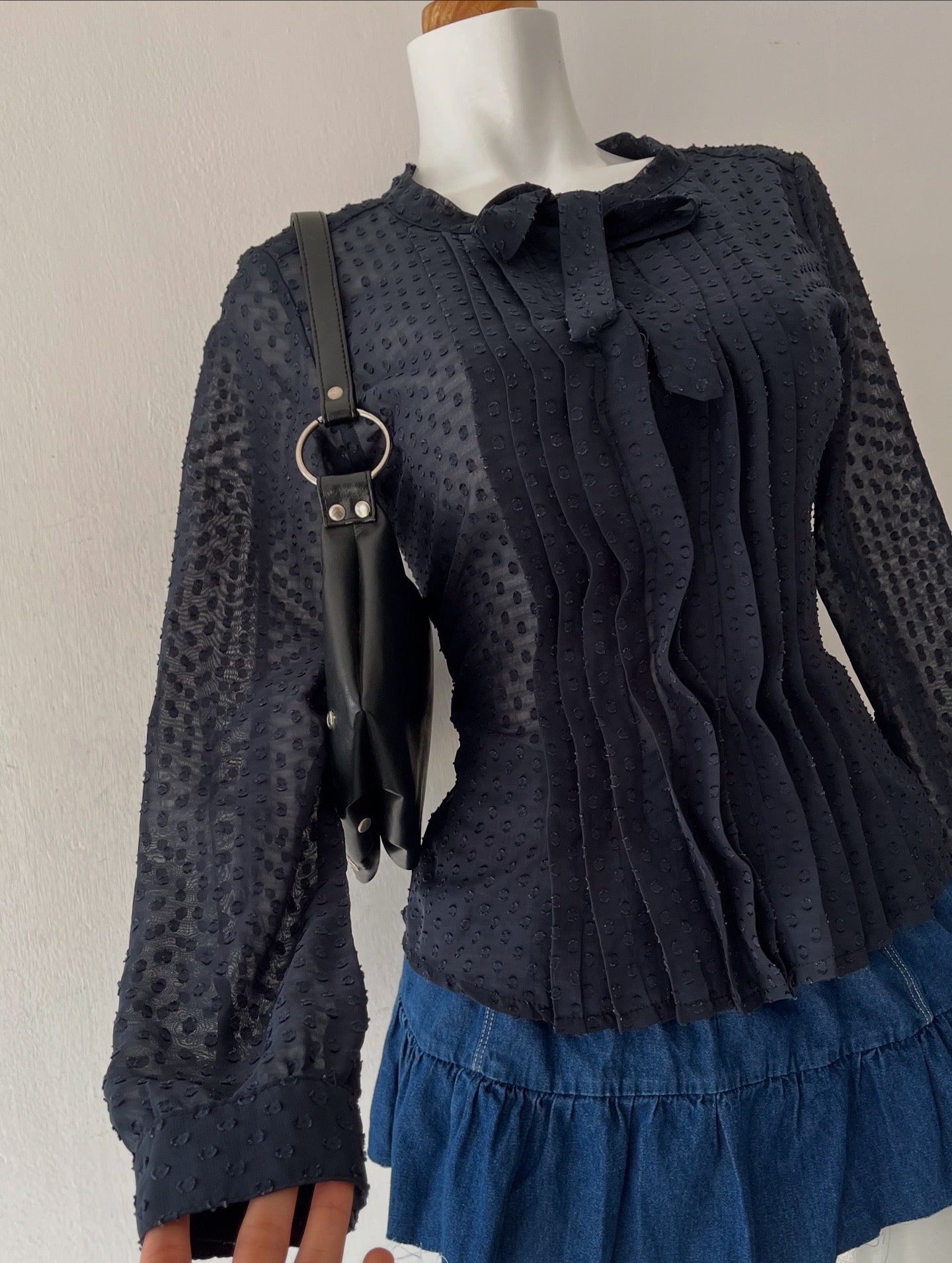 Coquette blouse with bow