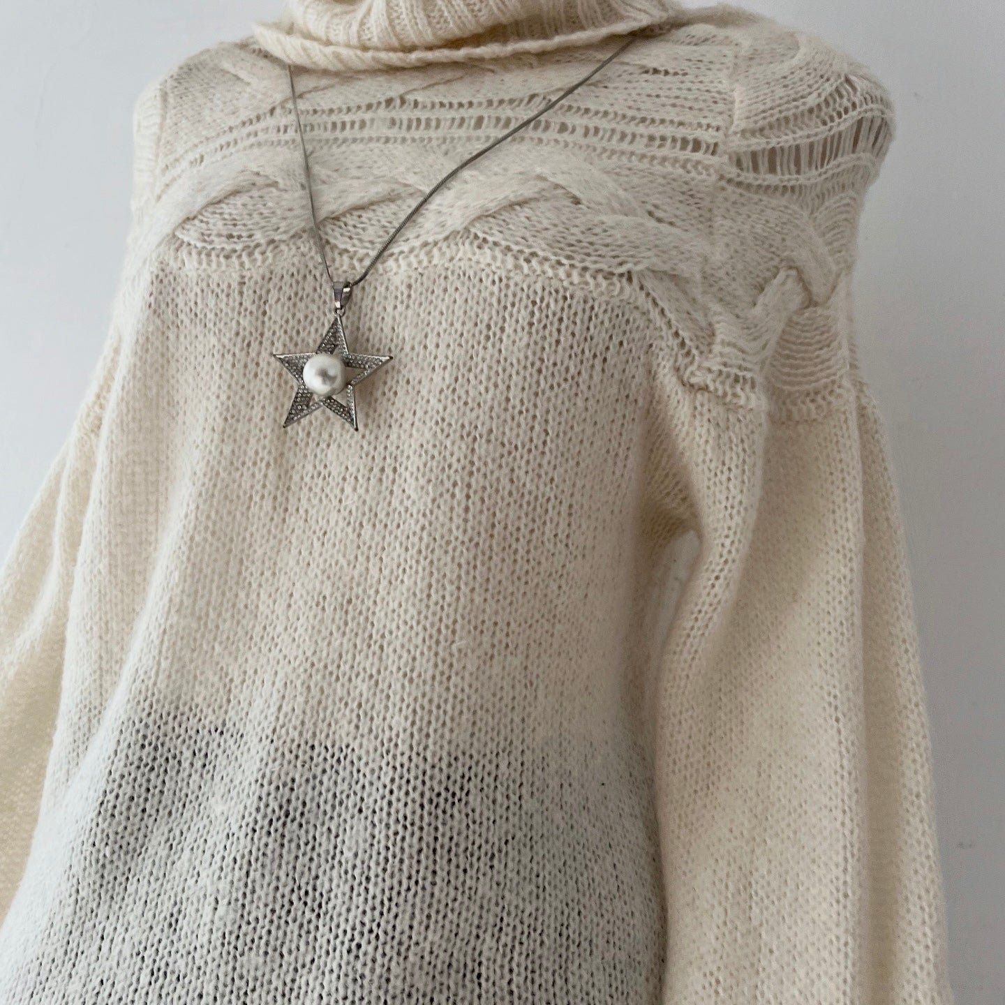 Oversized turtleneck sweater