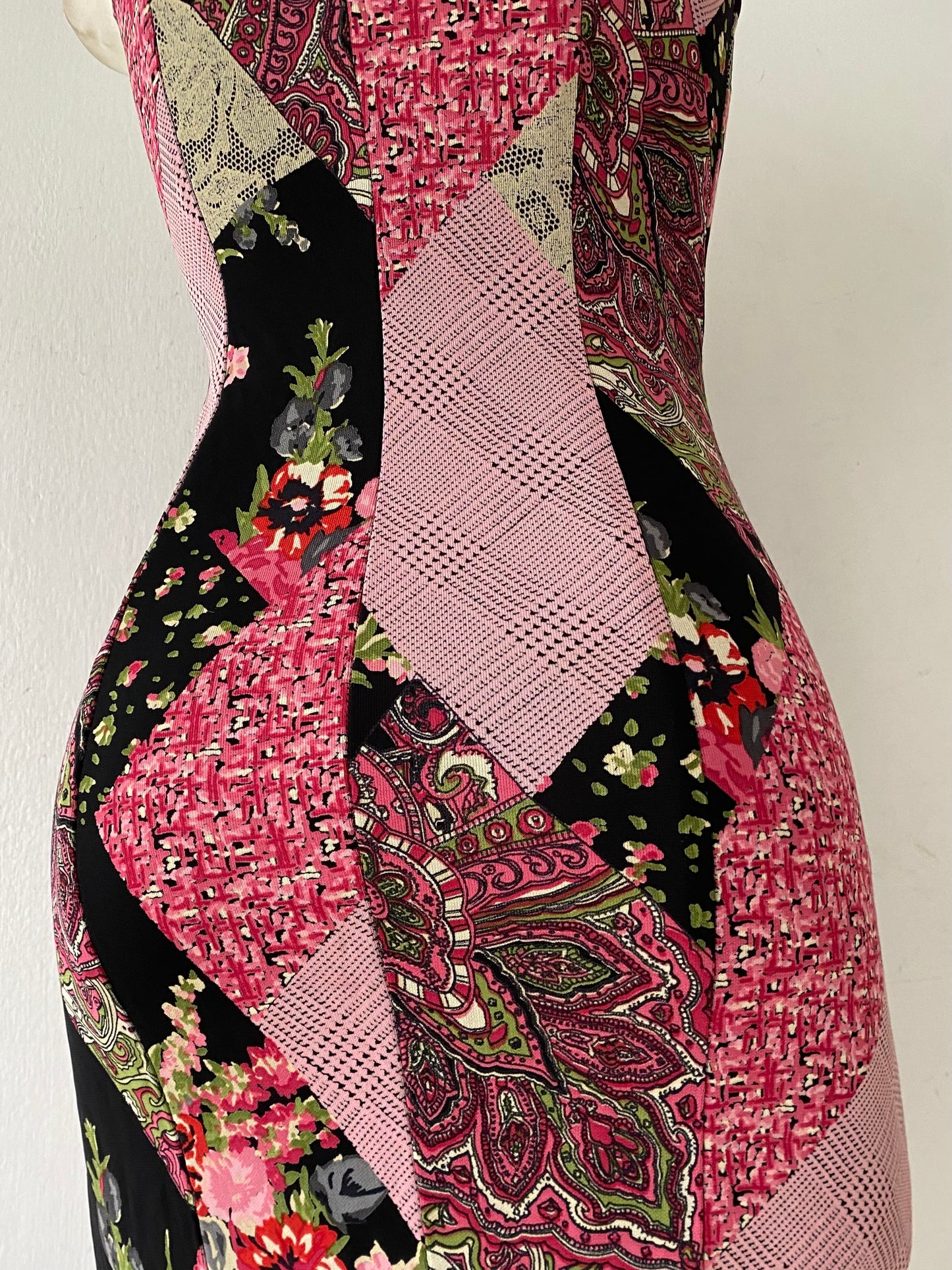 Patchwork design dress