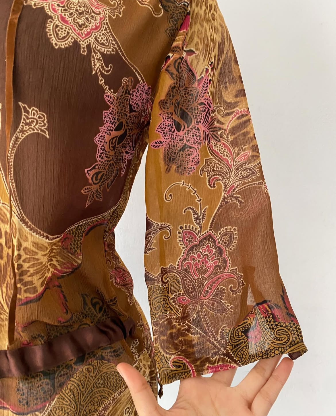 Camel boho chic blouse
