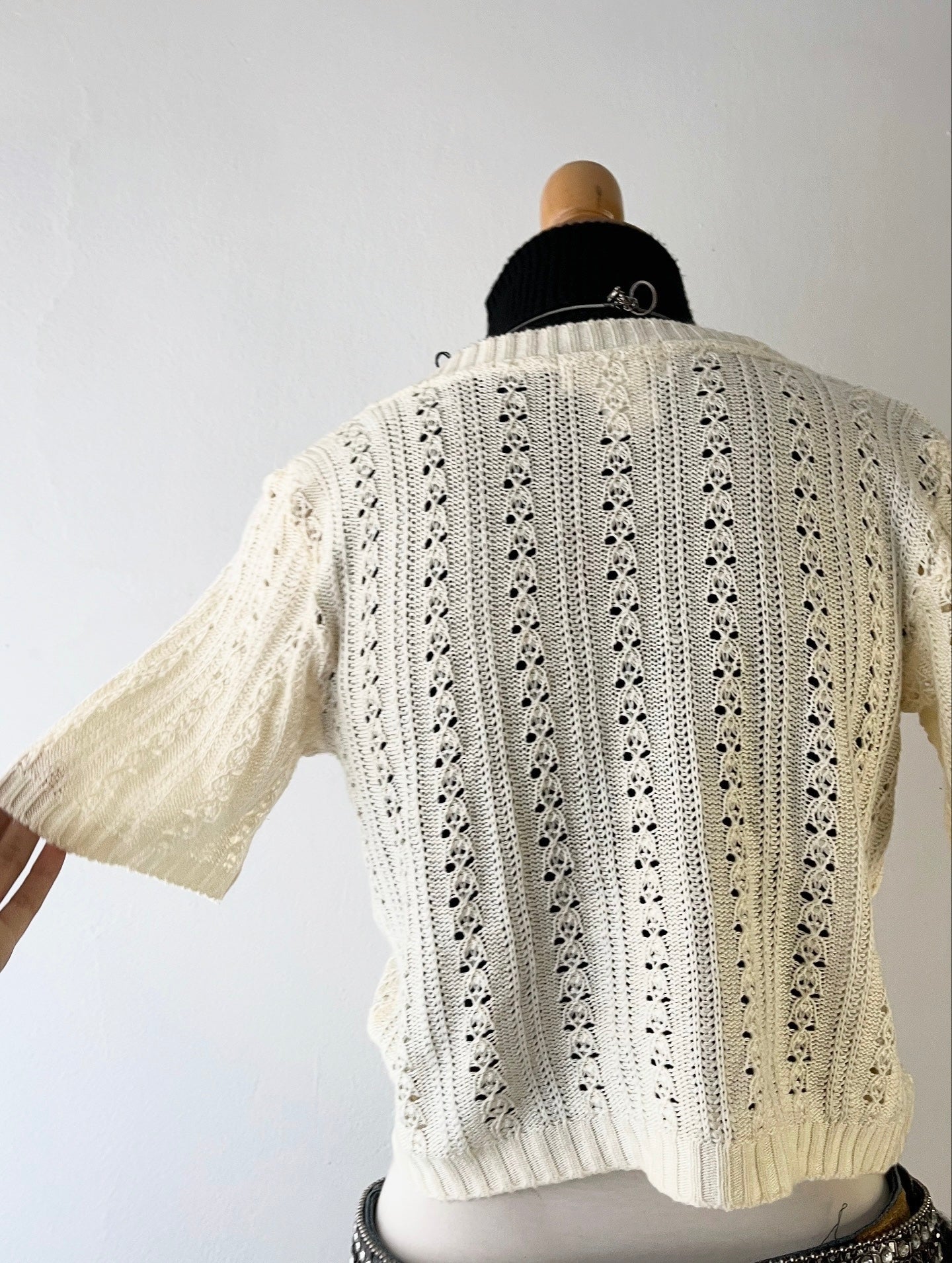 Knitted waist cardigan