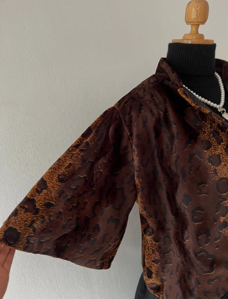 Cheetah print cardigan