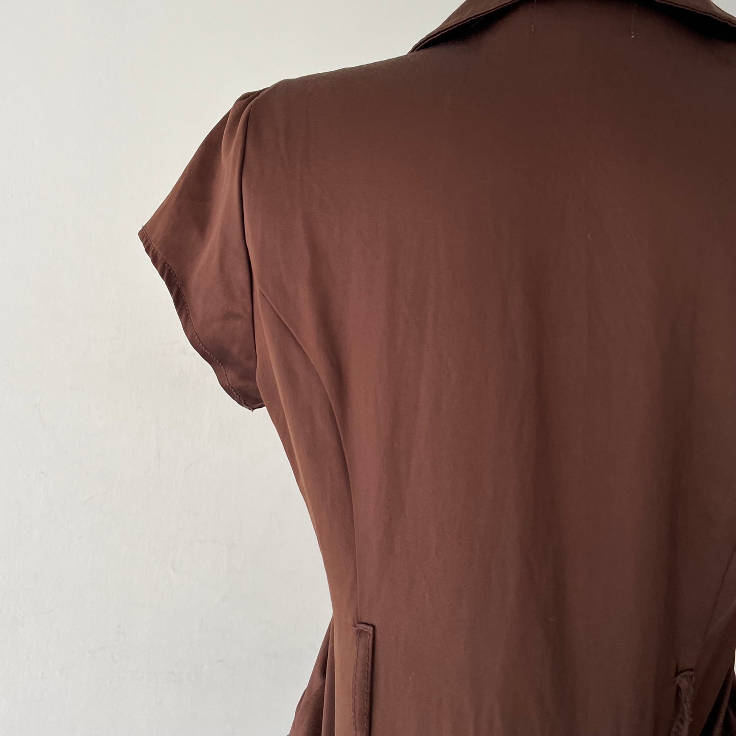 brown siren office blouse