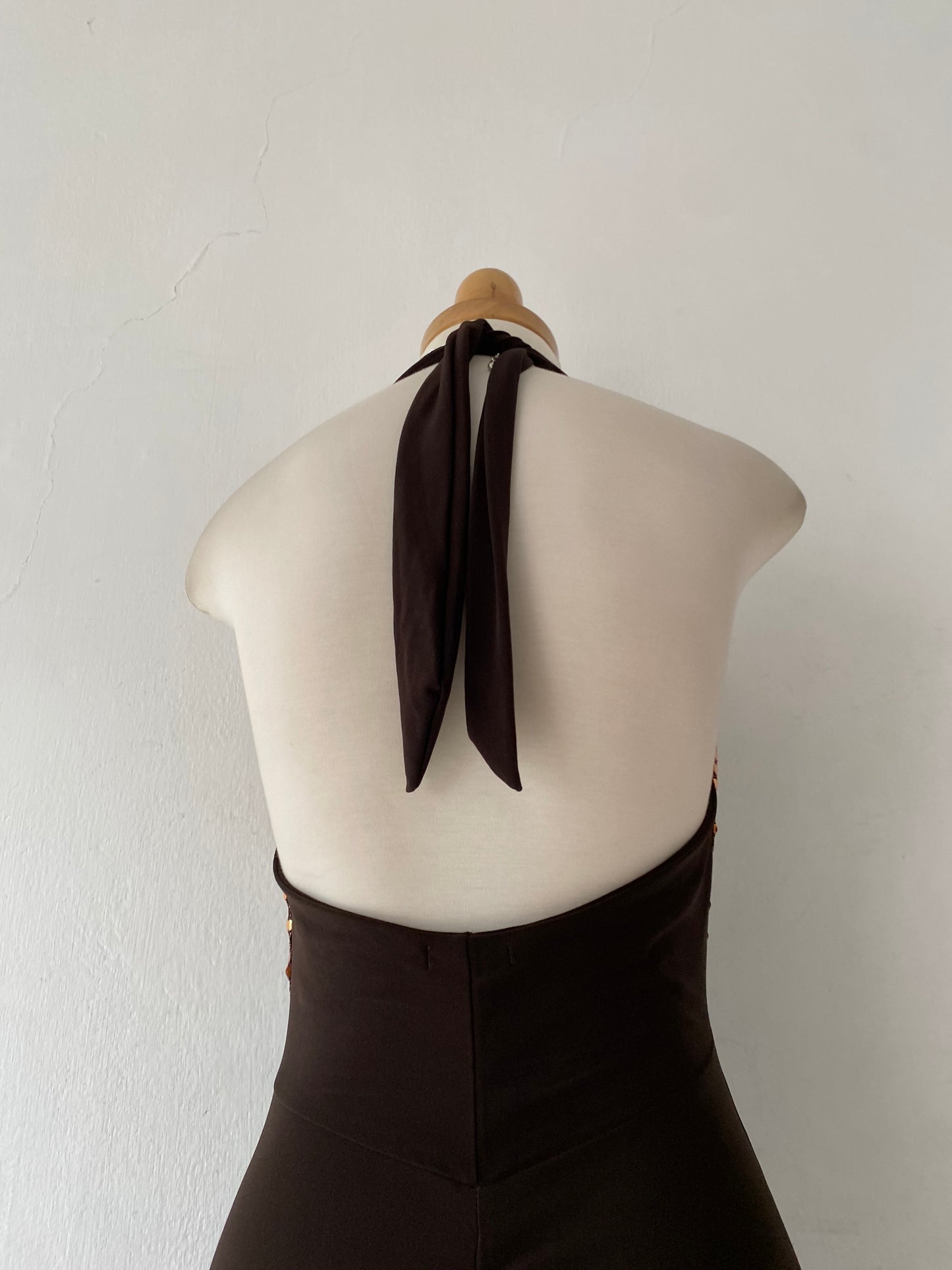 Brown mini dress