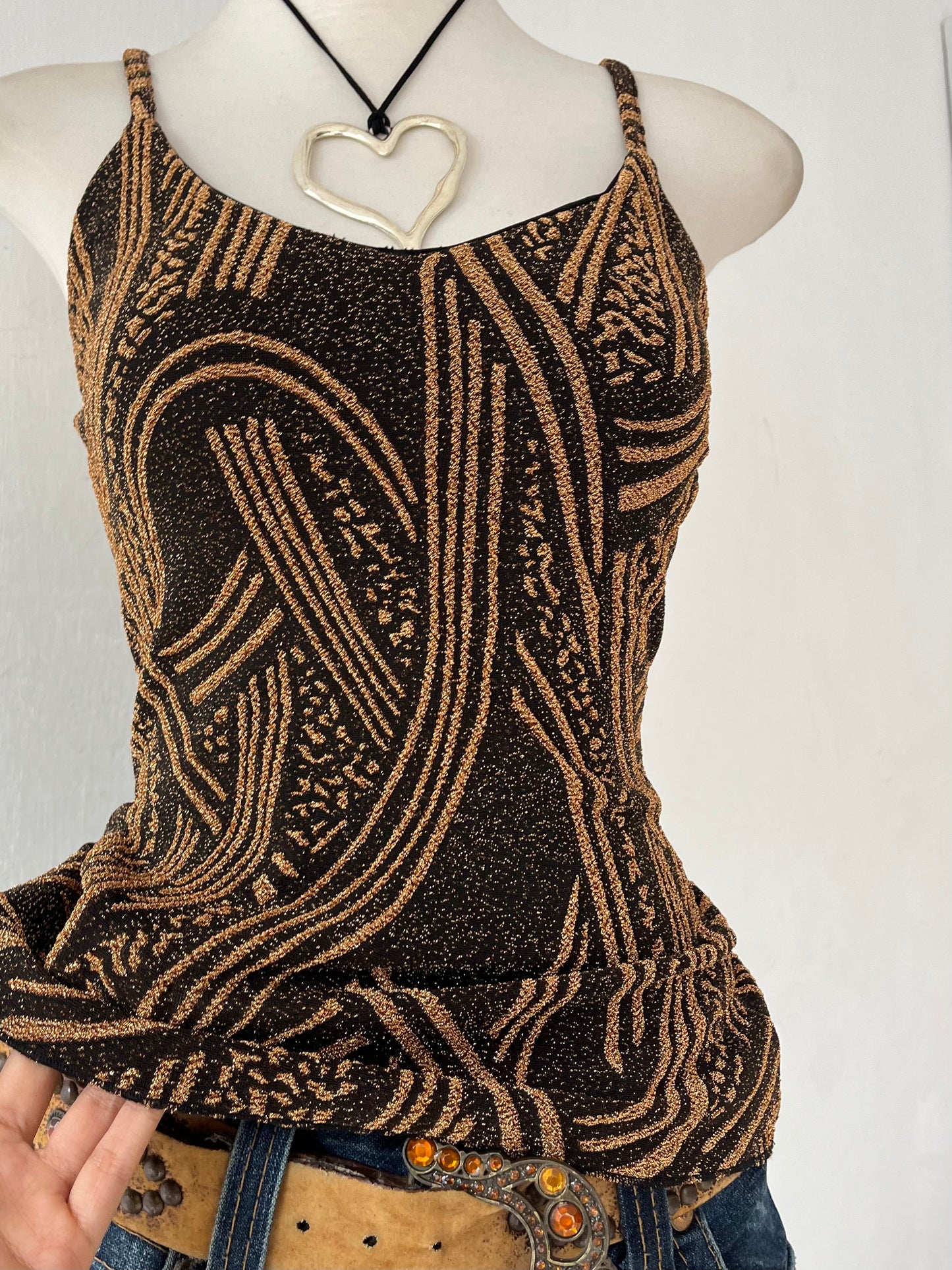Adorable black and brown top