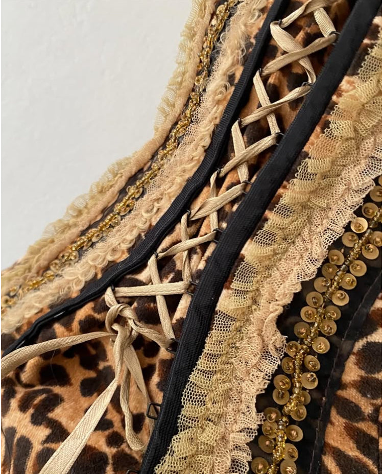 Cheetah print corset
