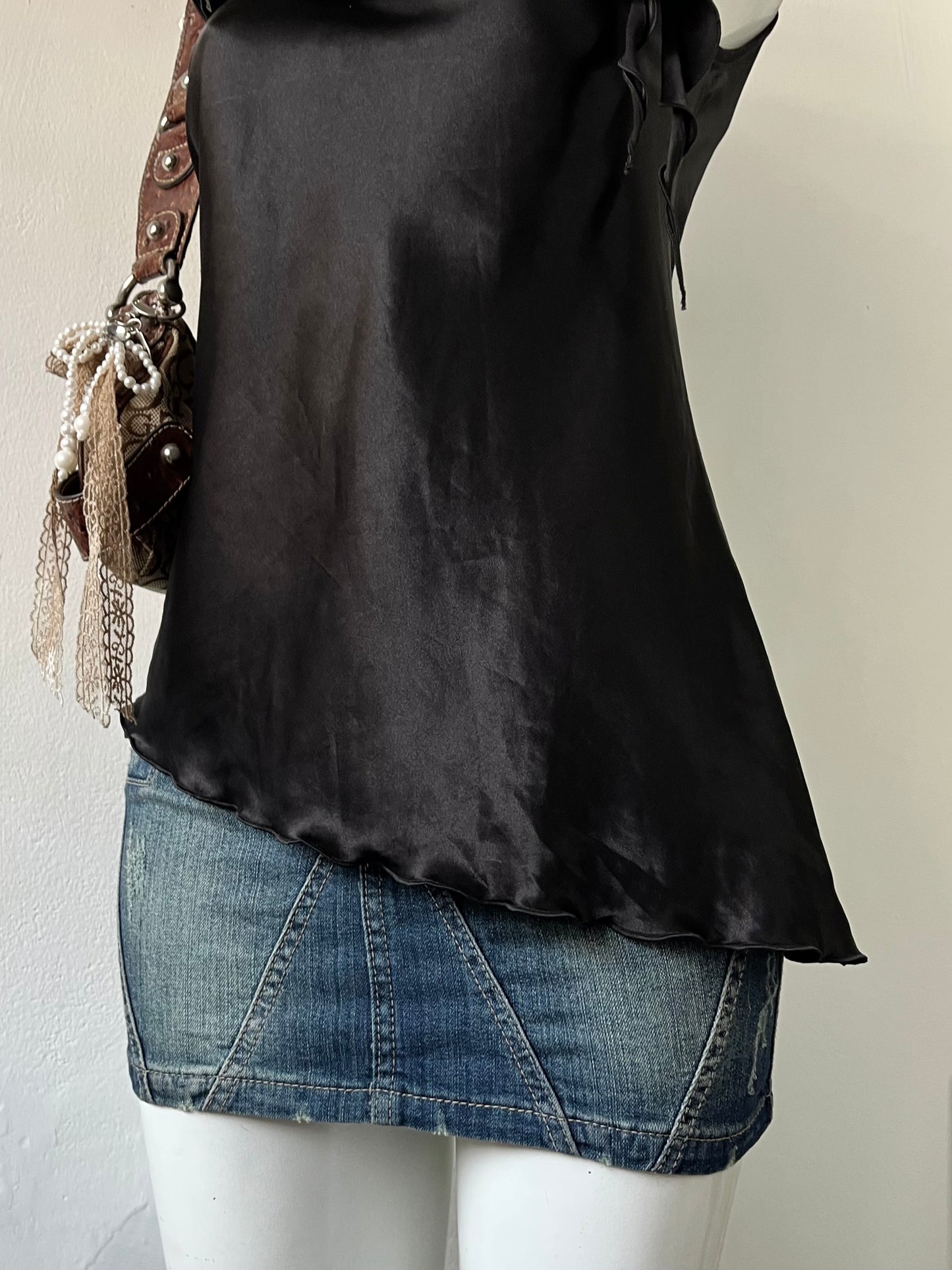 Assymetrical noir top- size S