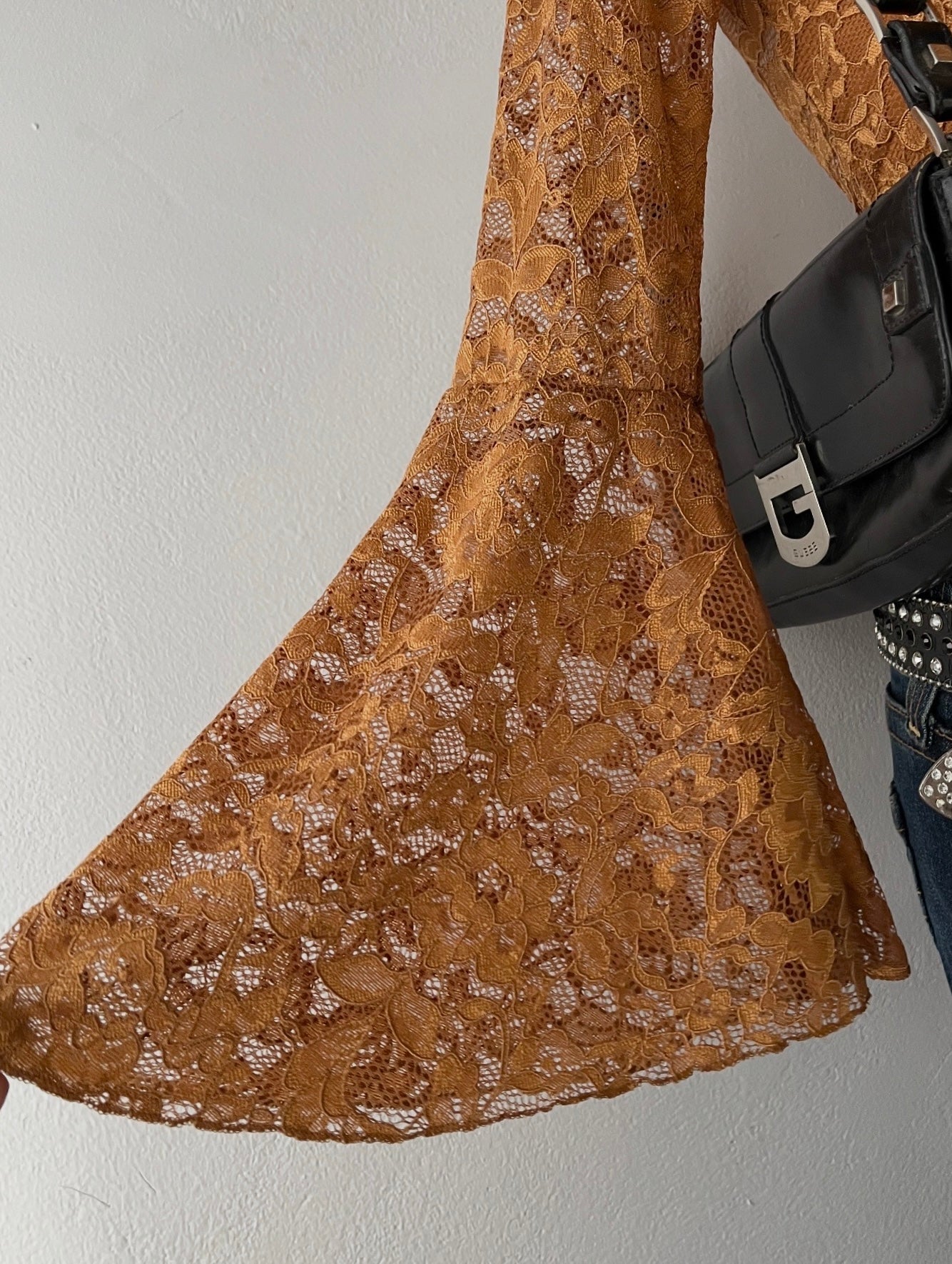 Off shoulder flared sleeve top