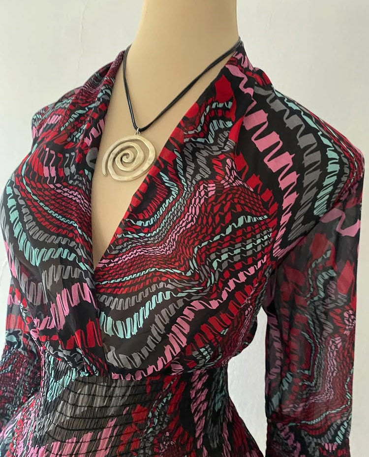Bohemian blouse with bell sleeves
