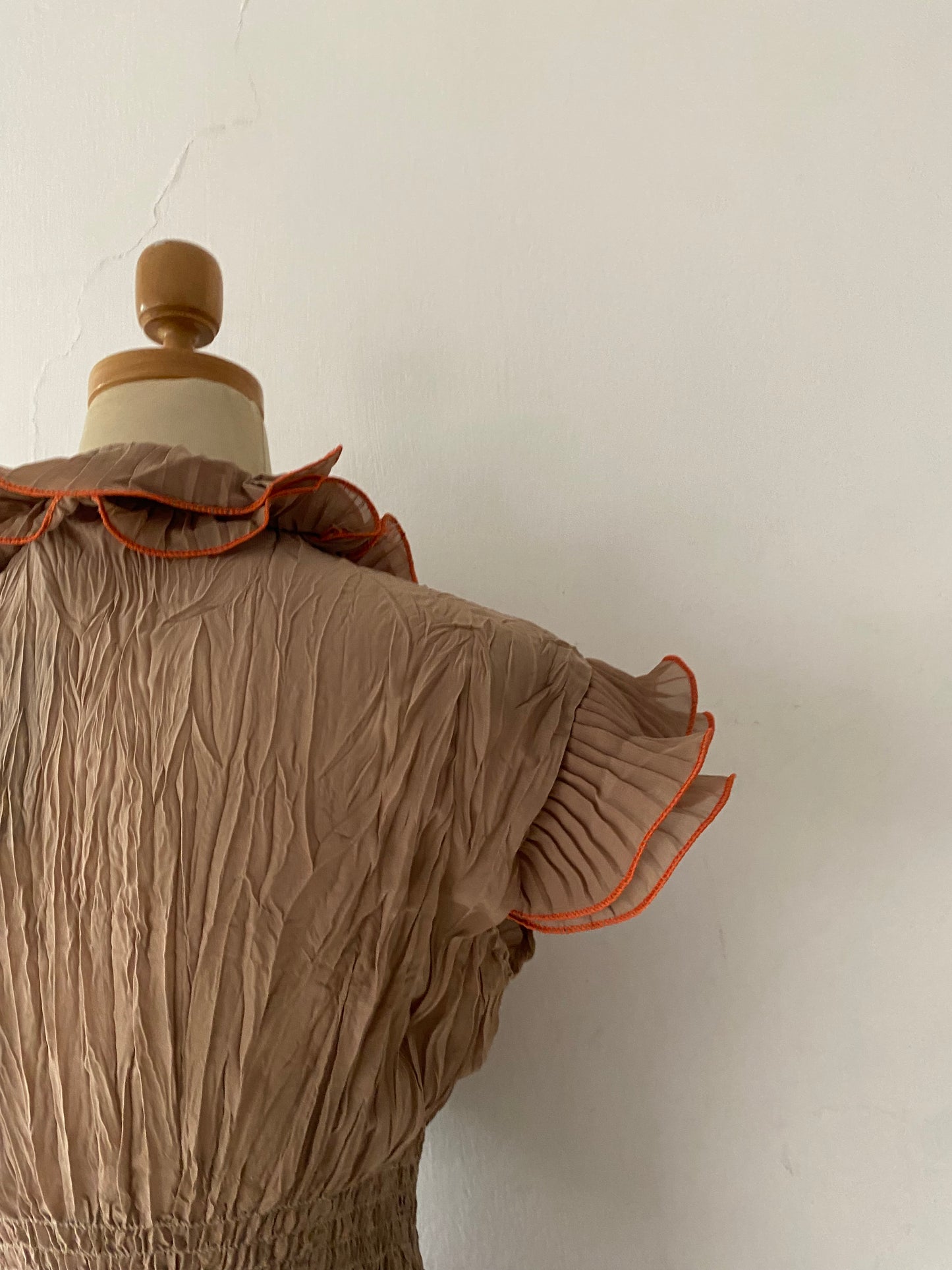 Coquette beige blouse