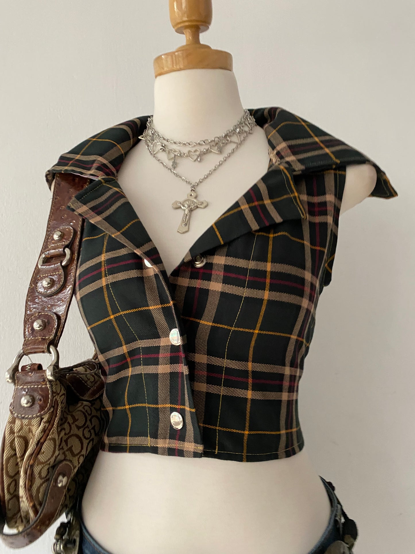 Plaid waistcoat