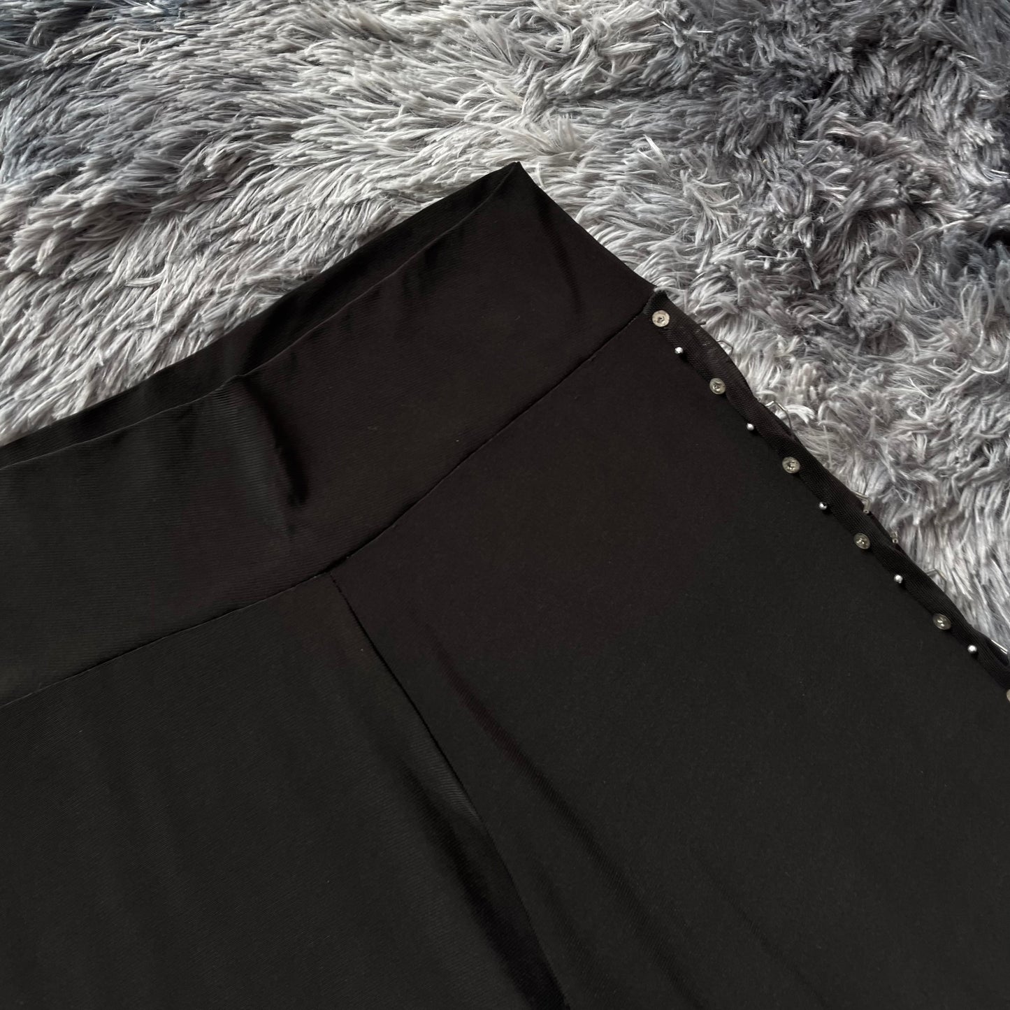 Black flared pants with sequins-size M