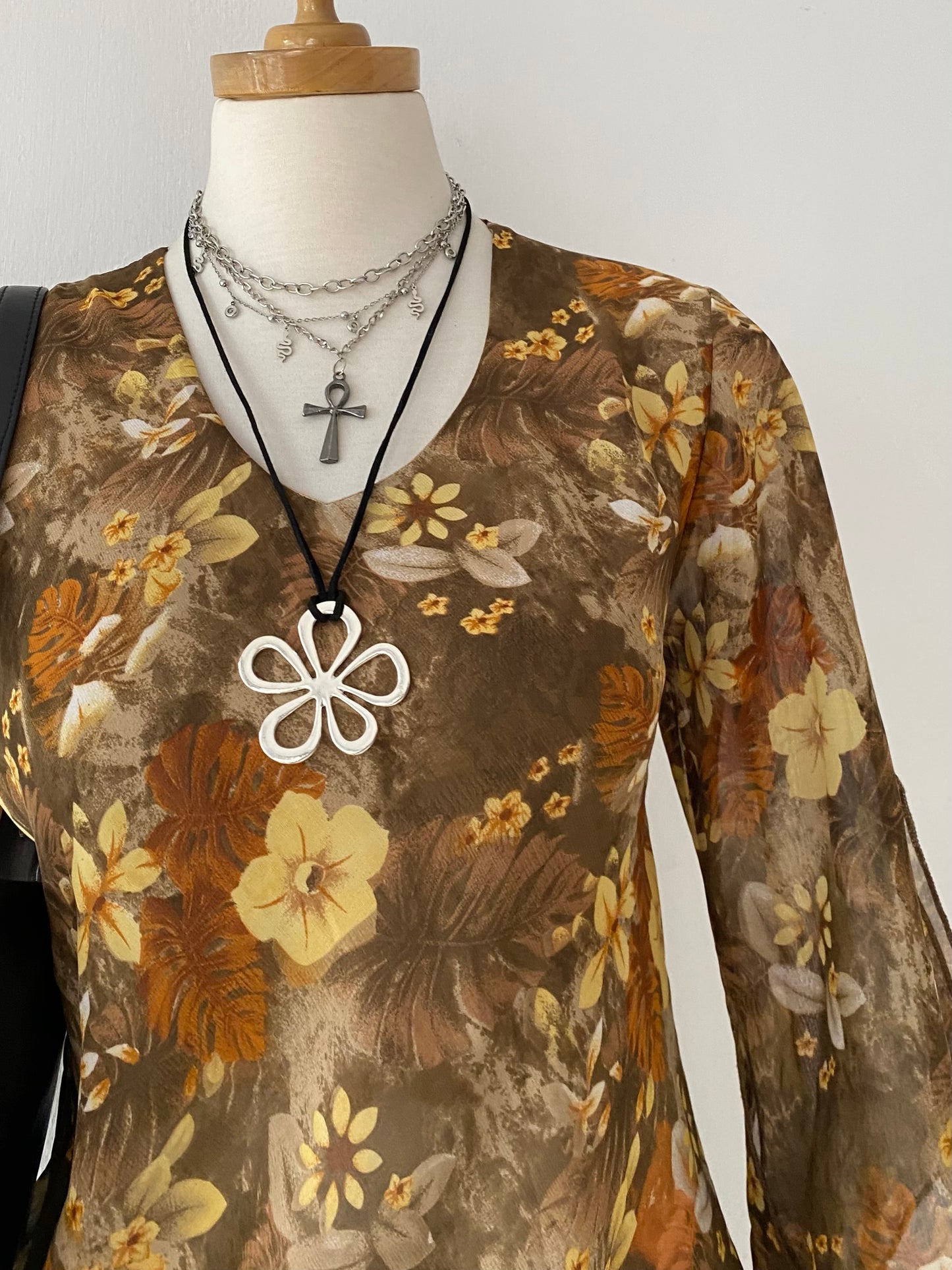 Boho chic asymmetrical blouse