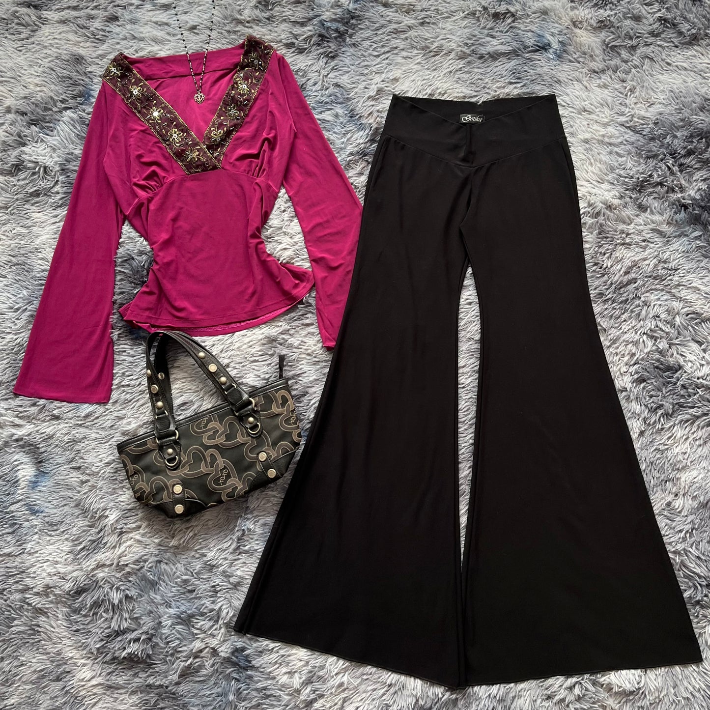 Black flared pants-size S
