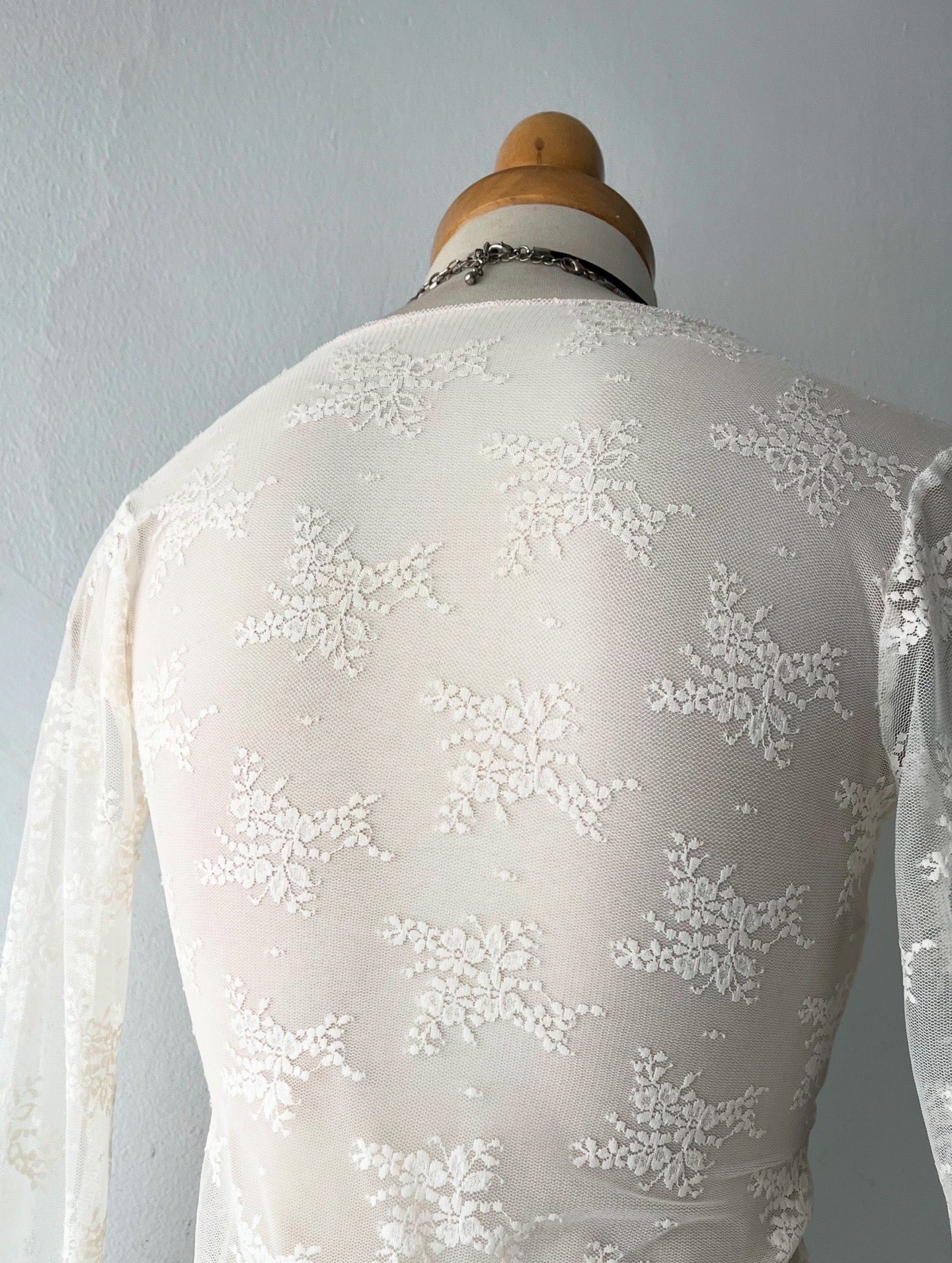 Lace top with bell-sleeves