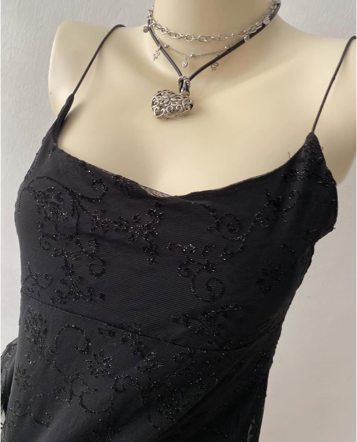 Black top with glitter