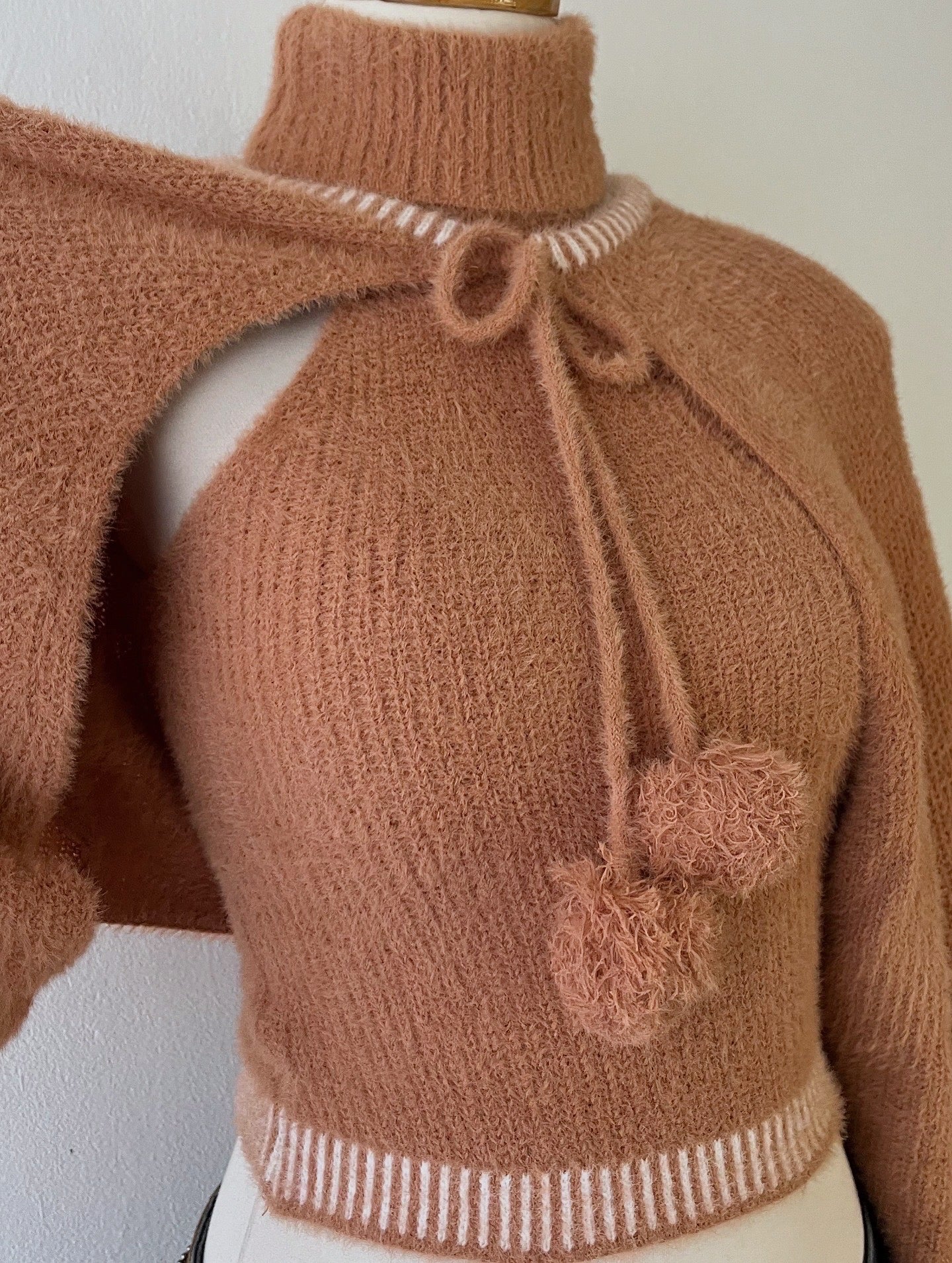 Set (Knitted cardigan + knitted top)