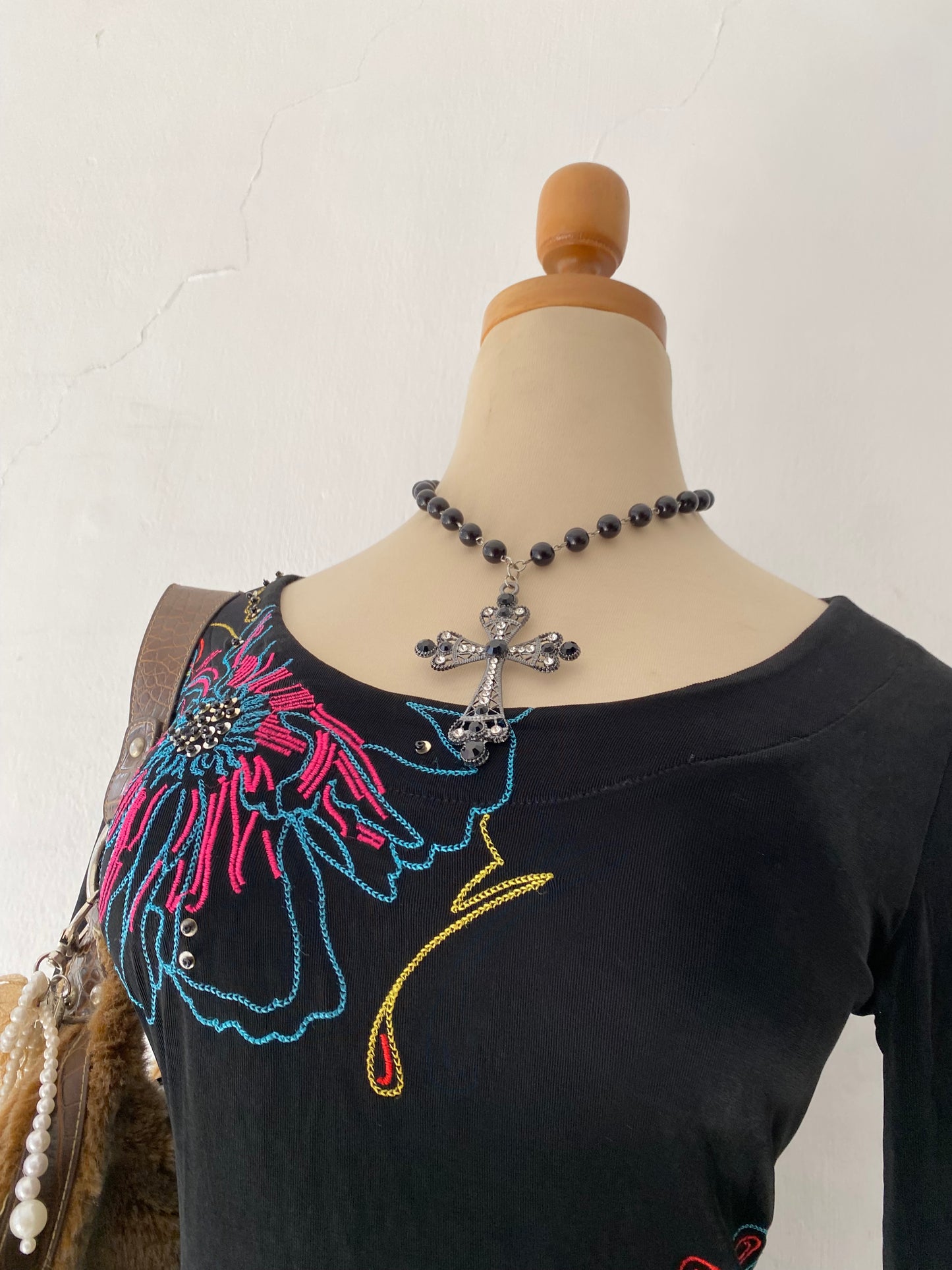 Top with orchid embroidery