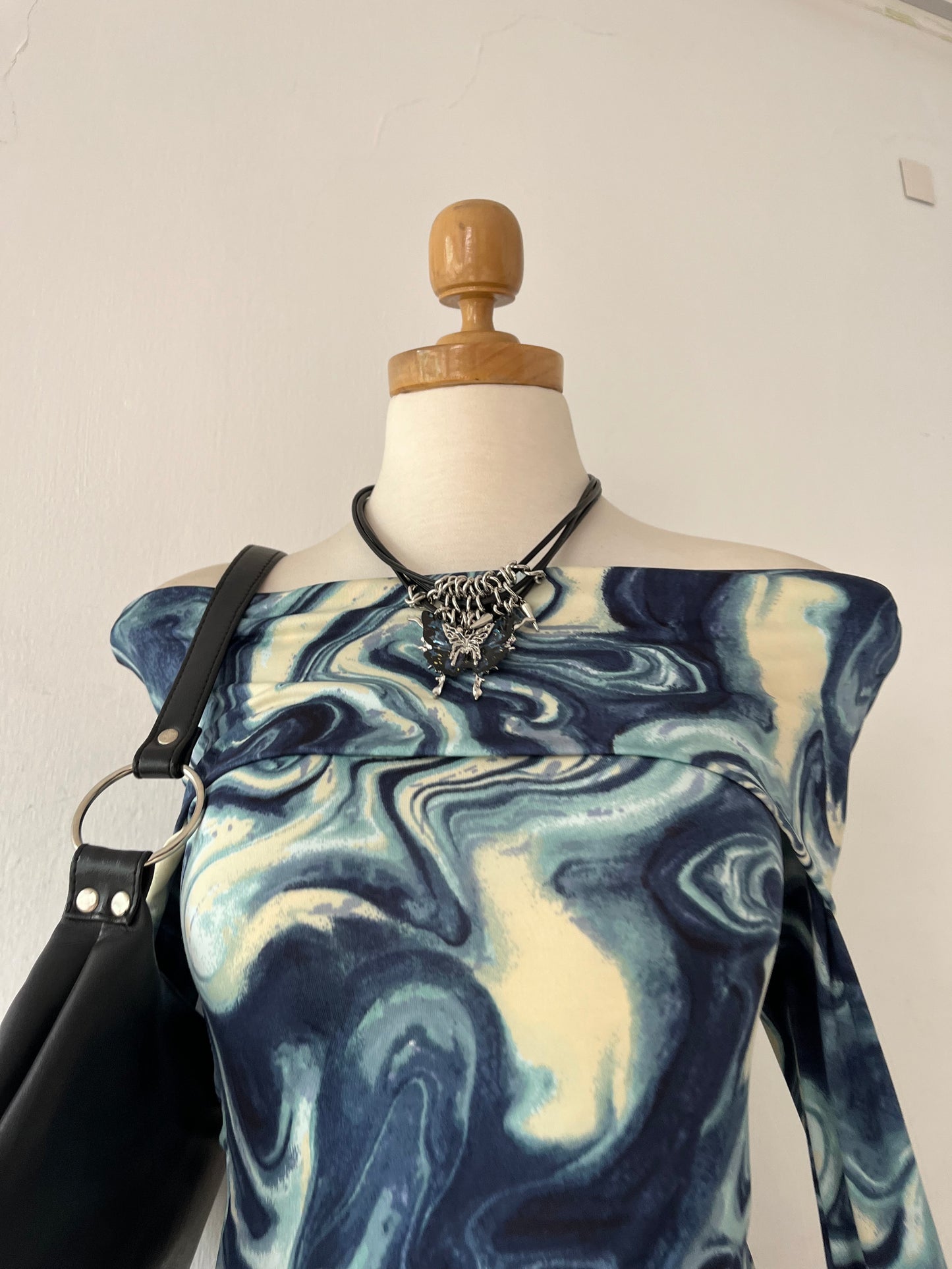 Ty dye off-shoulder top