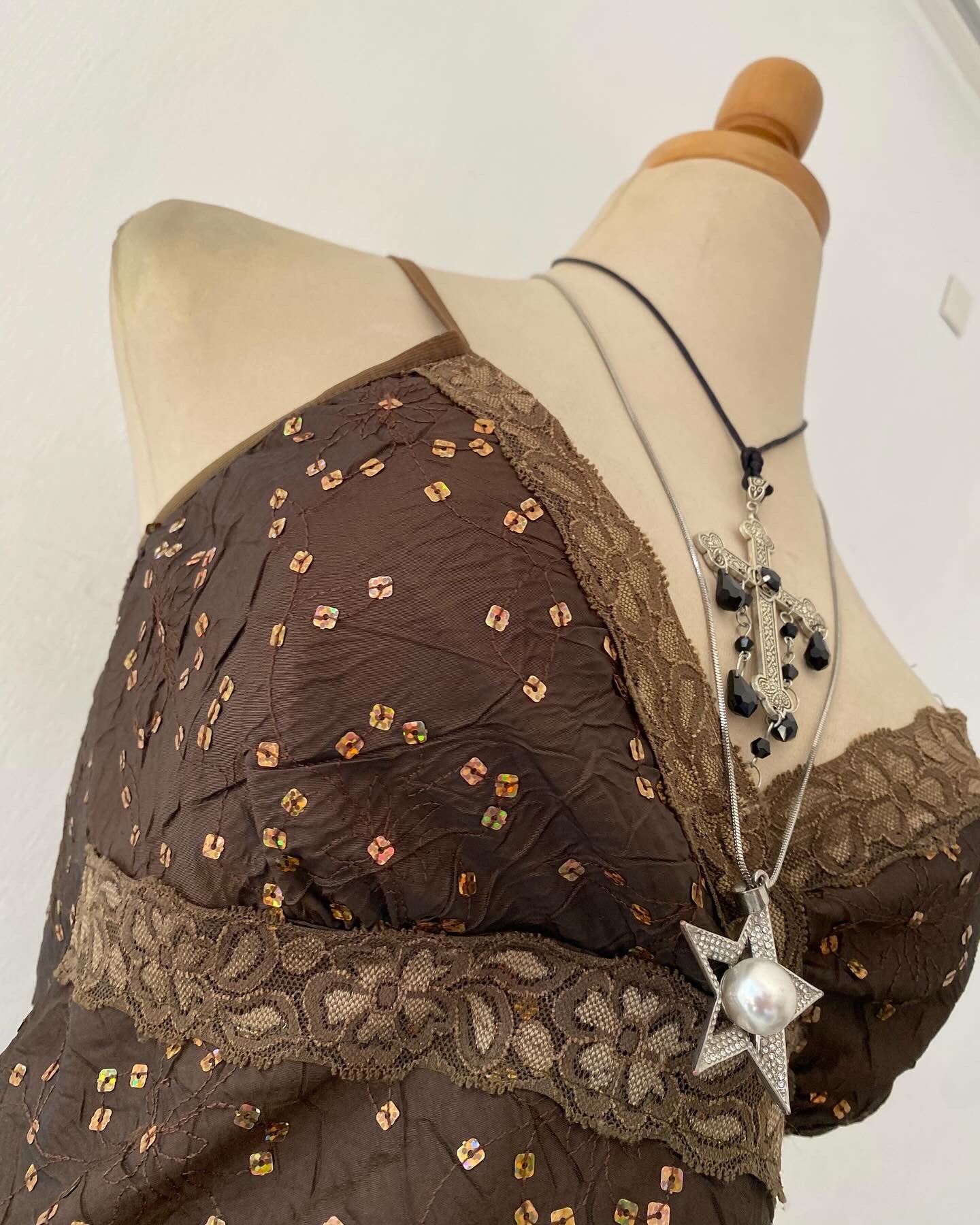 Brown top with sequins