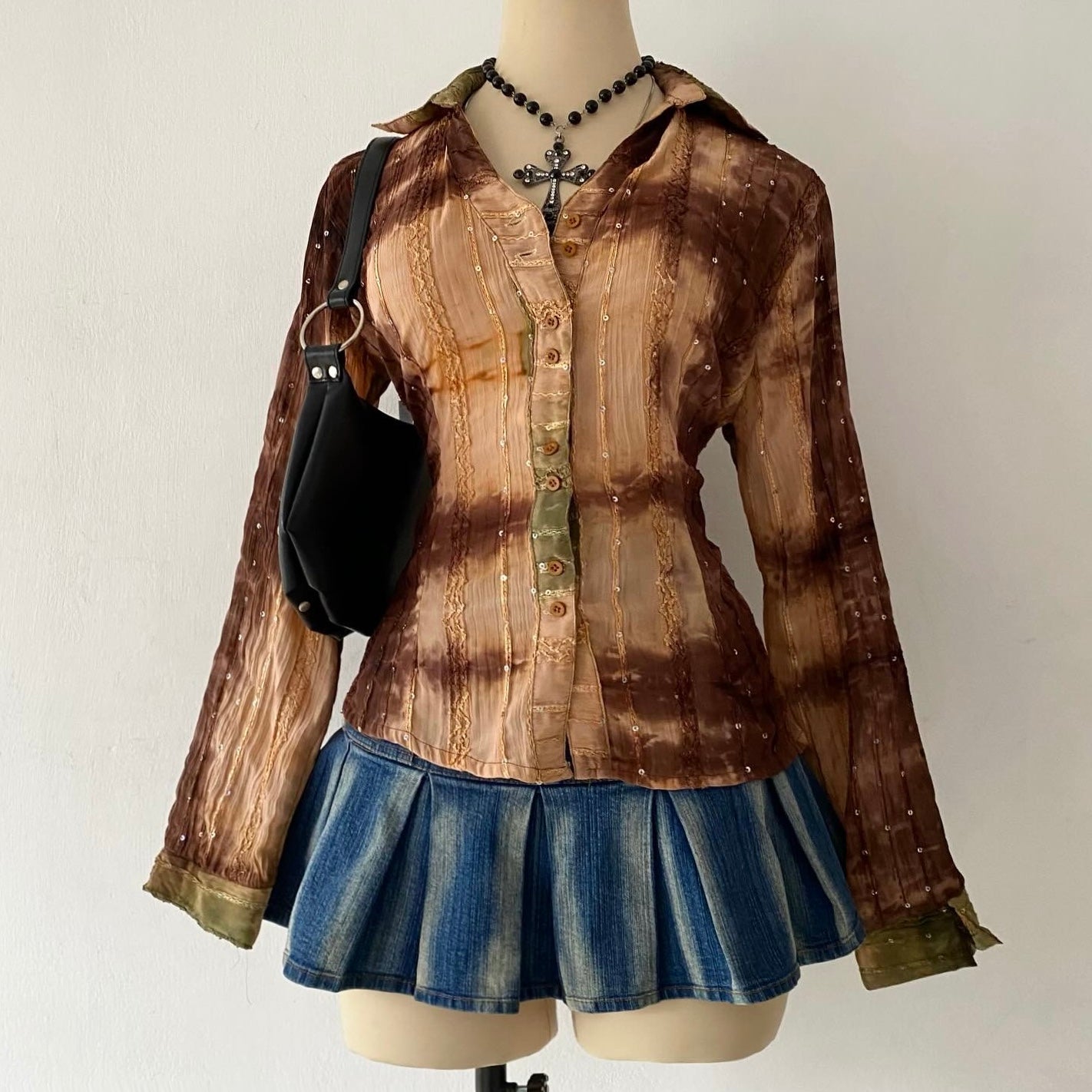 Boho chic blouse-Size:L
