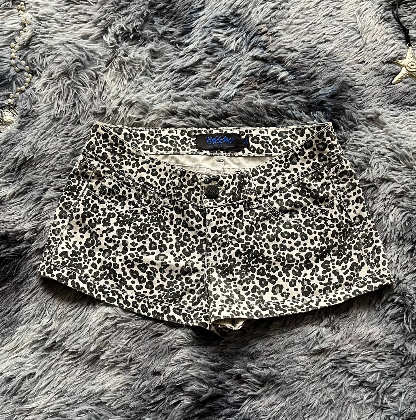 cheetah print y2k mini short