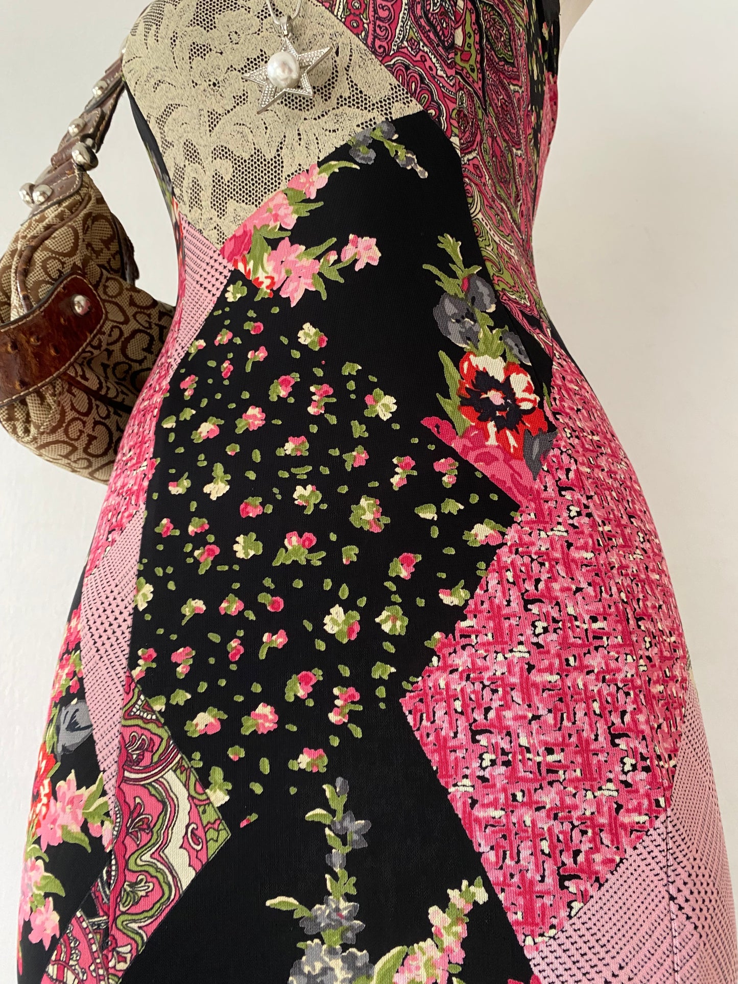 Patchwork design dress