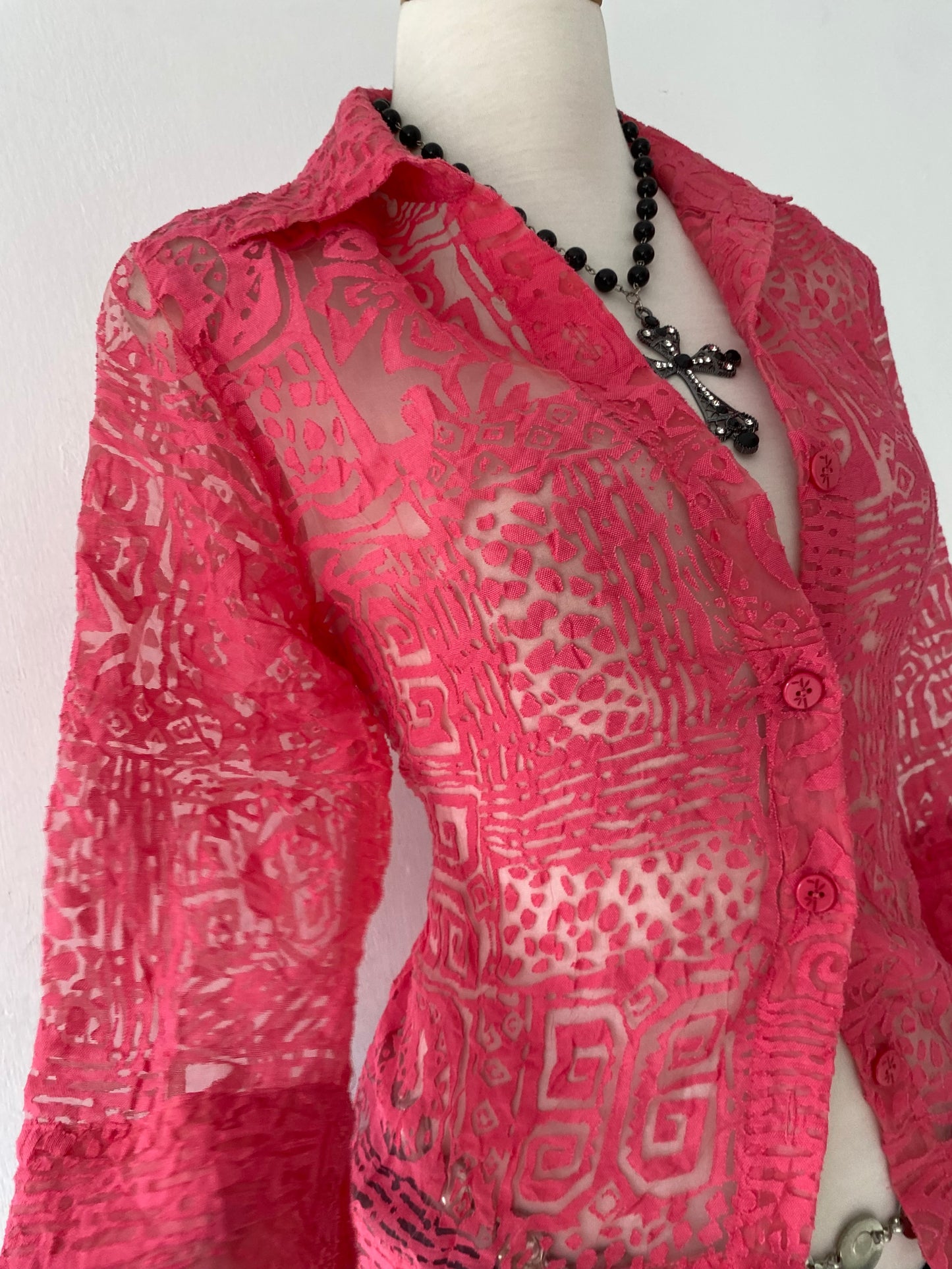 Pink lace blouse