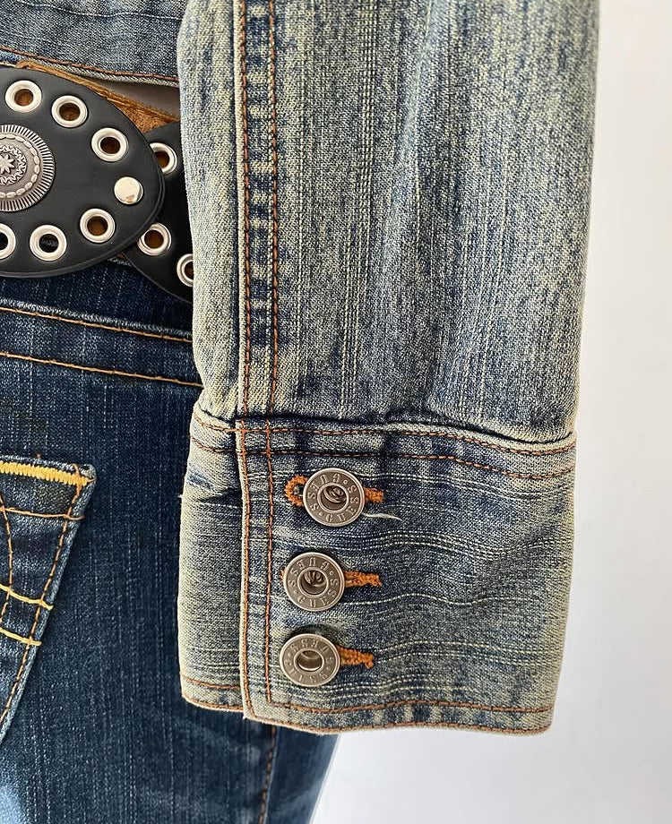 Focused cargo waist jean jacket